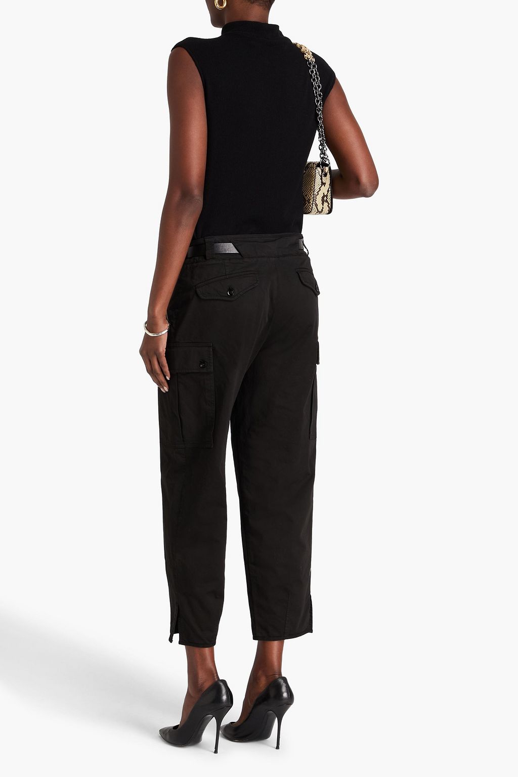 TOM FORD Cropped Cargohose aus Twill aus einer Baumwollmischung