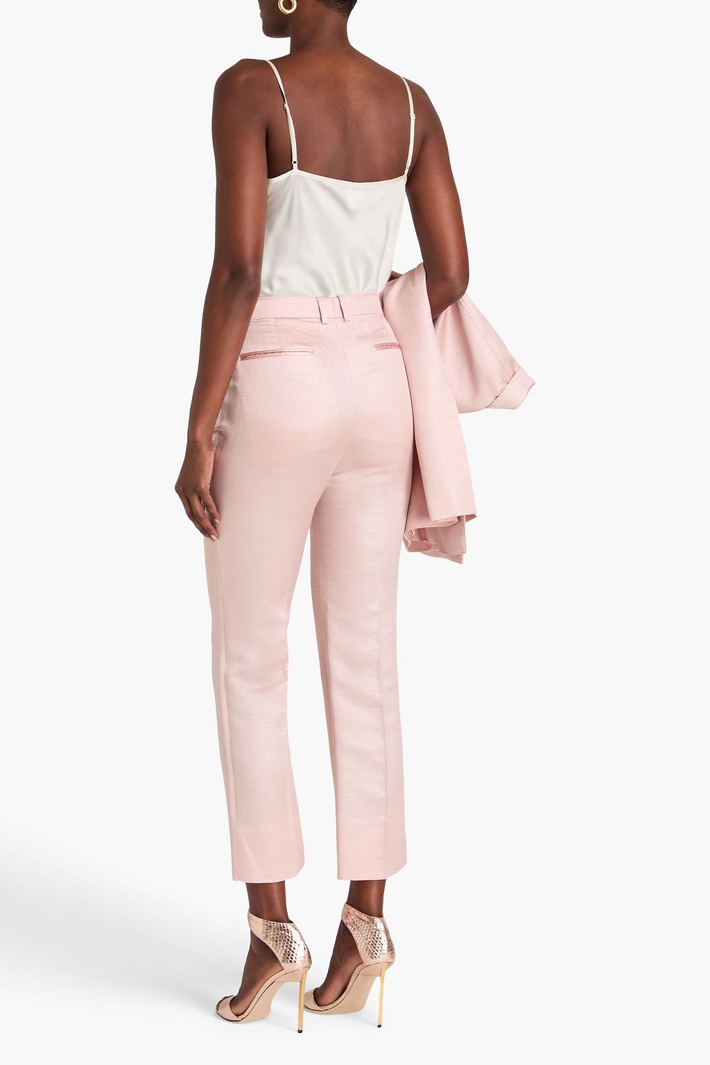 TOM FORD Hose mit geradem Bein aus einer Wollmischung in Metallic-Optik