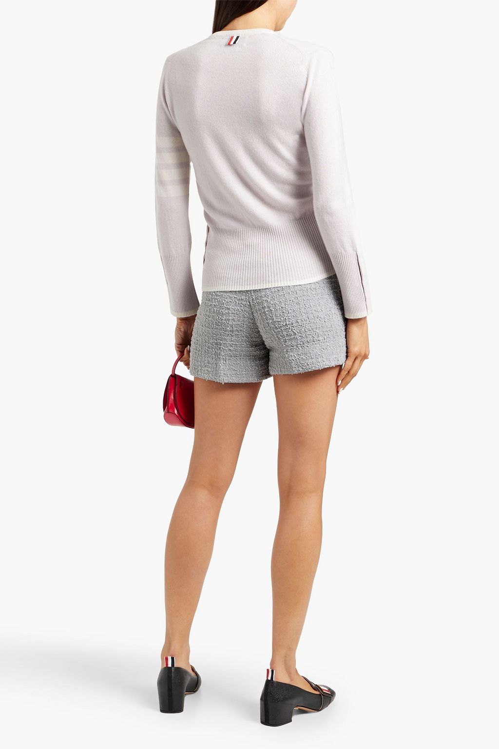 THOM BROWNE Striped cashmere cardigan