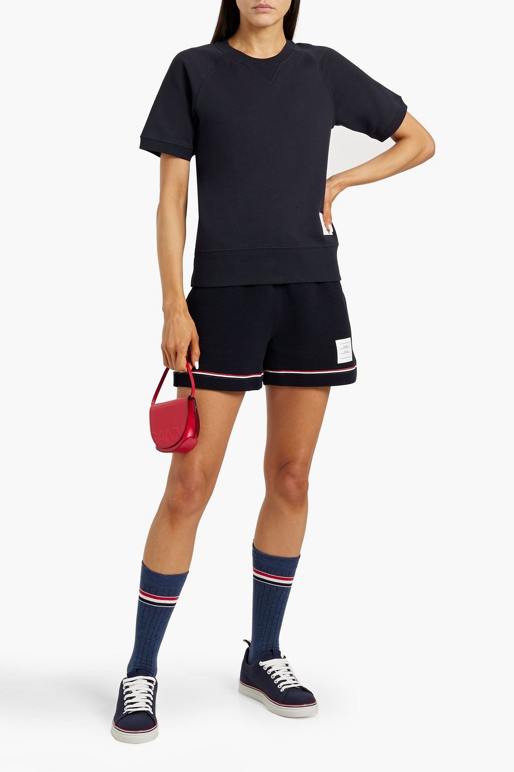 THOM BROWNE French cotton-terry sweatshirt