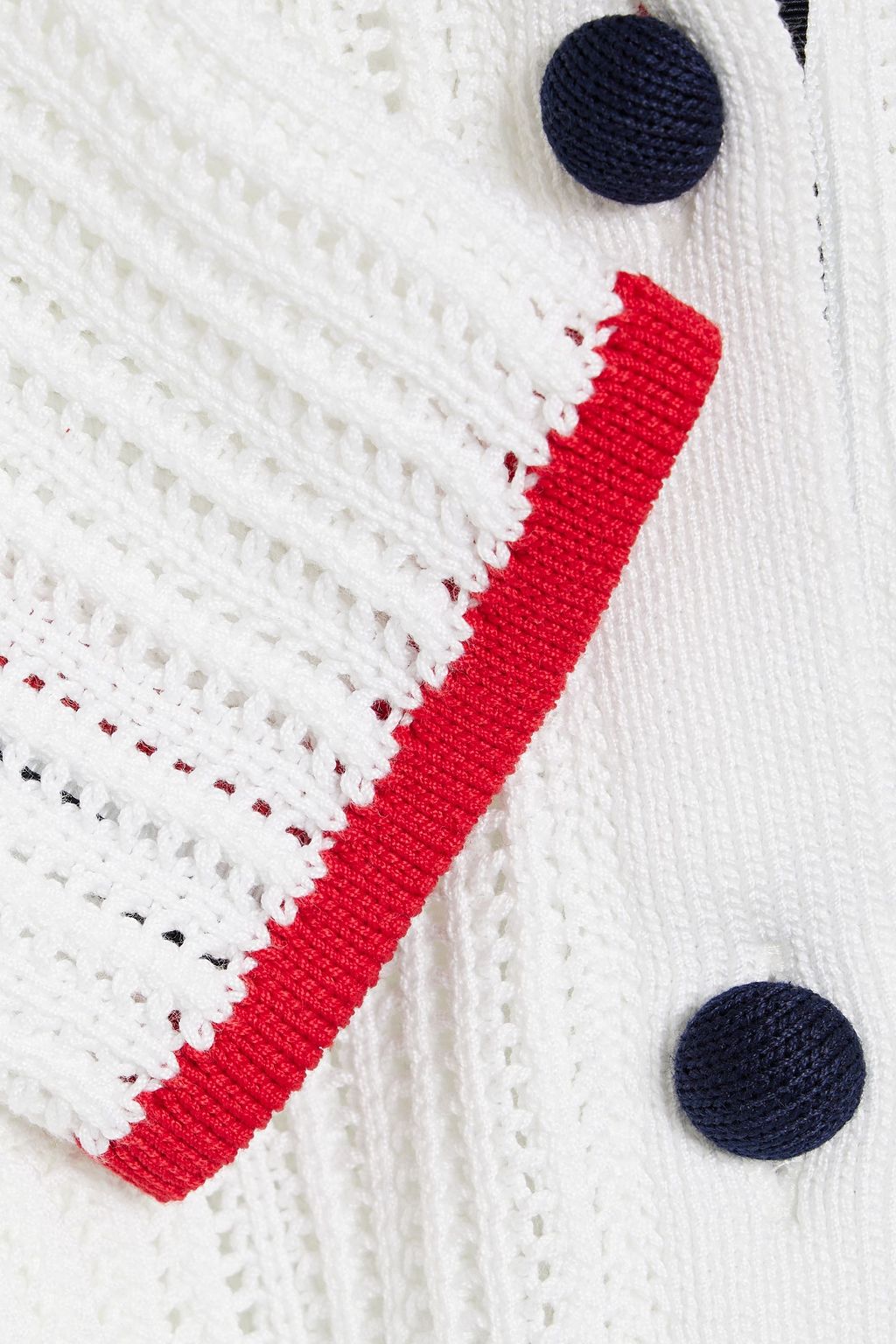 THOM BROWNE Pointelle-knit cotton cardigan