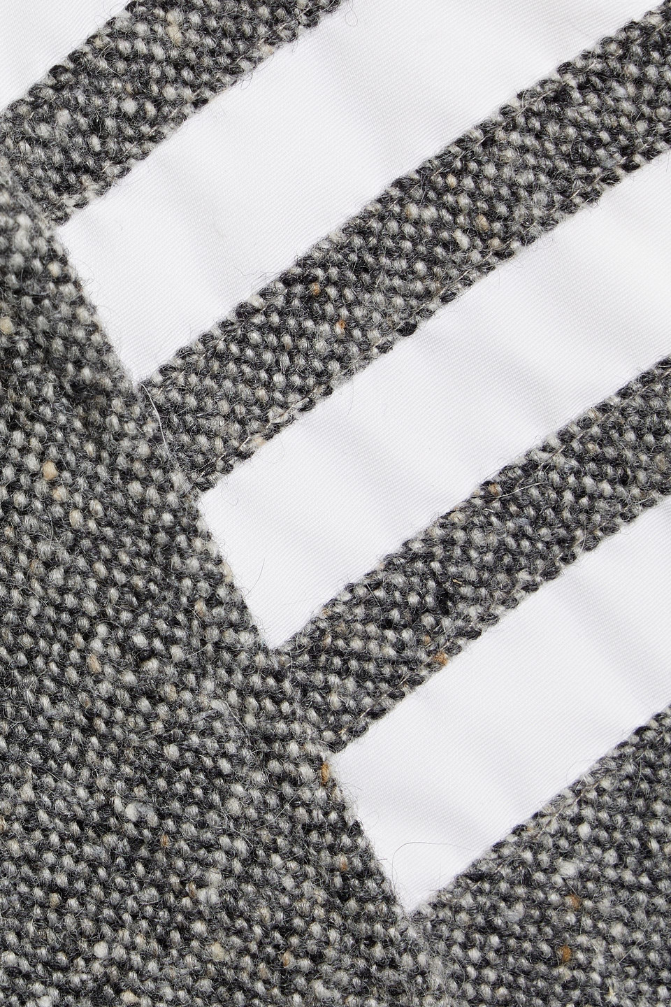 Thom Browne Striped Merino Wool And Mohair-blend Tweed Down Vest In Gray