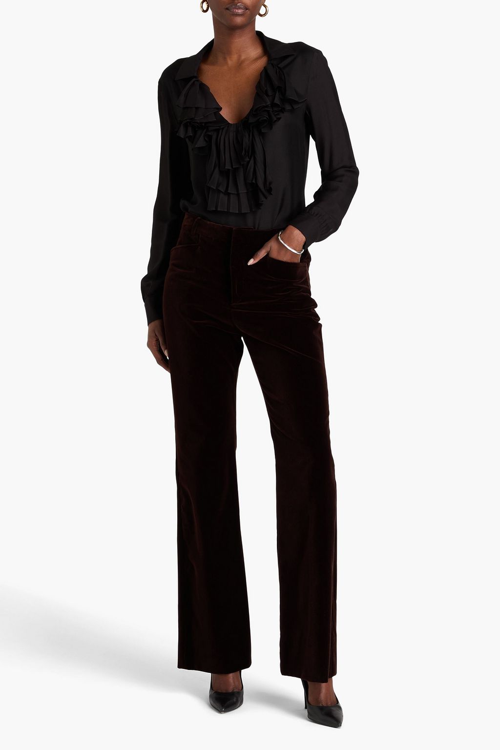 TOM FORD Cotton-velvet flared pants