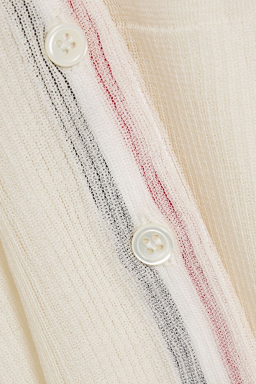 THOM BROWNE Tie-neck silk top