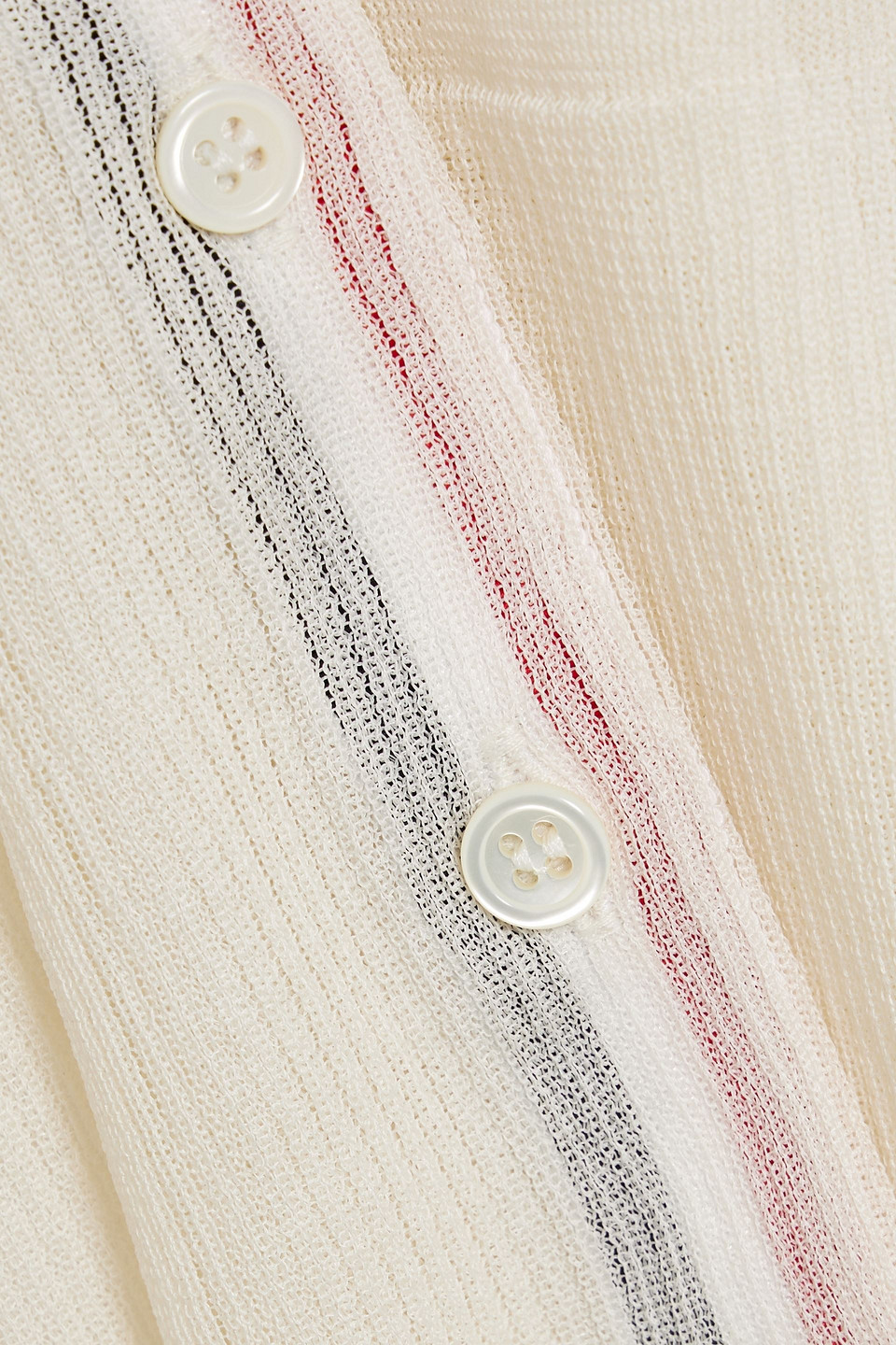 Thom Browne Tie-neck Silk Top In Ivory