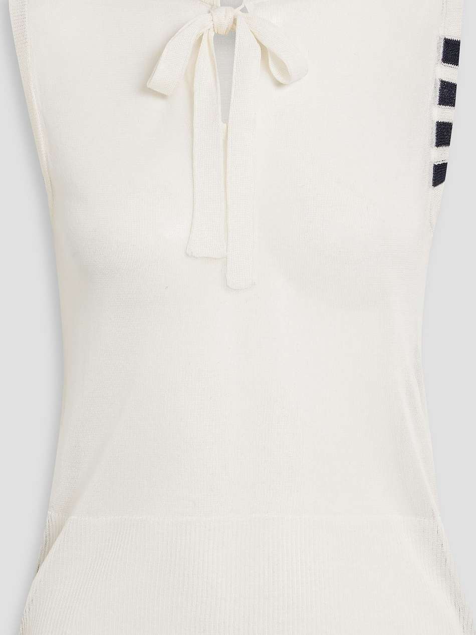 tie-neck silk top