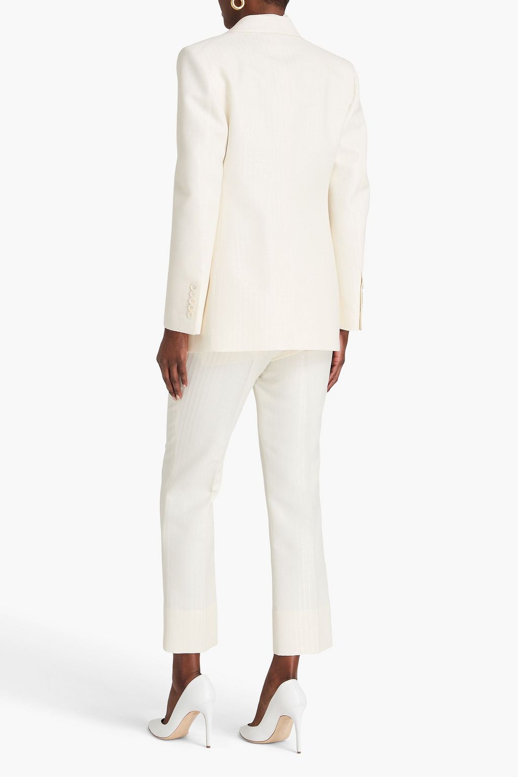 TOM FORD Doppelreihiger Blazer aus einer Wollmischung in Metallic-Optik