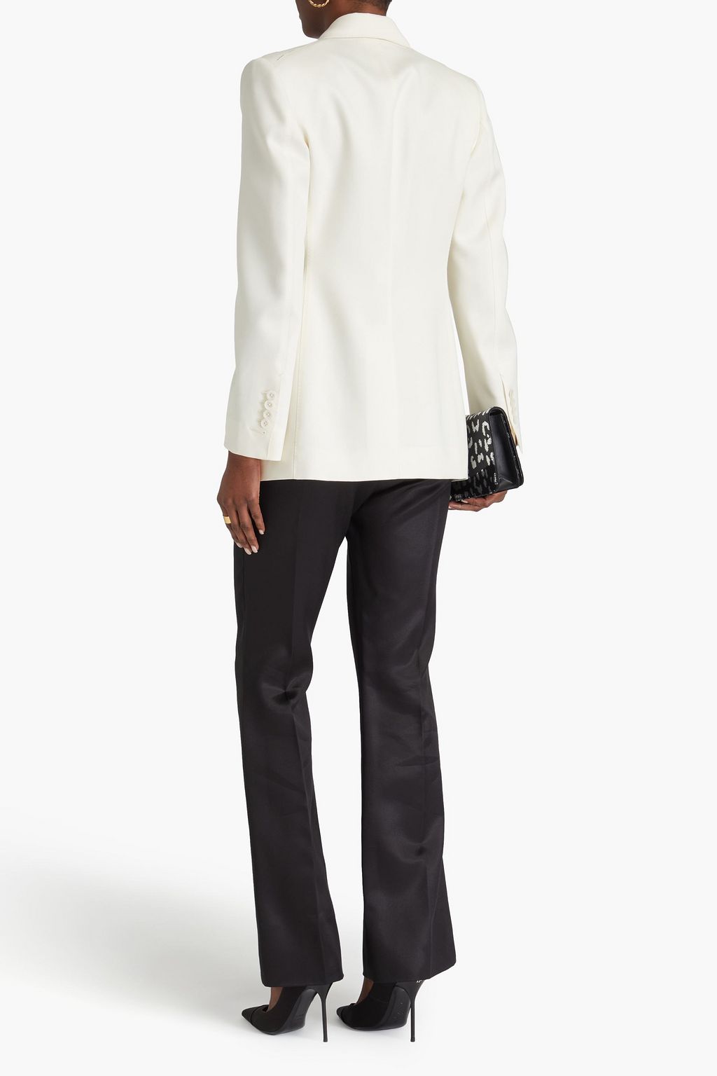 TOM FORD Double-breasted wool and silk-blend mikado blazer