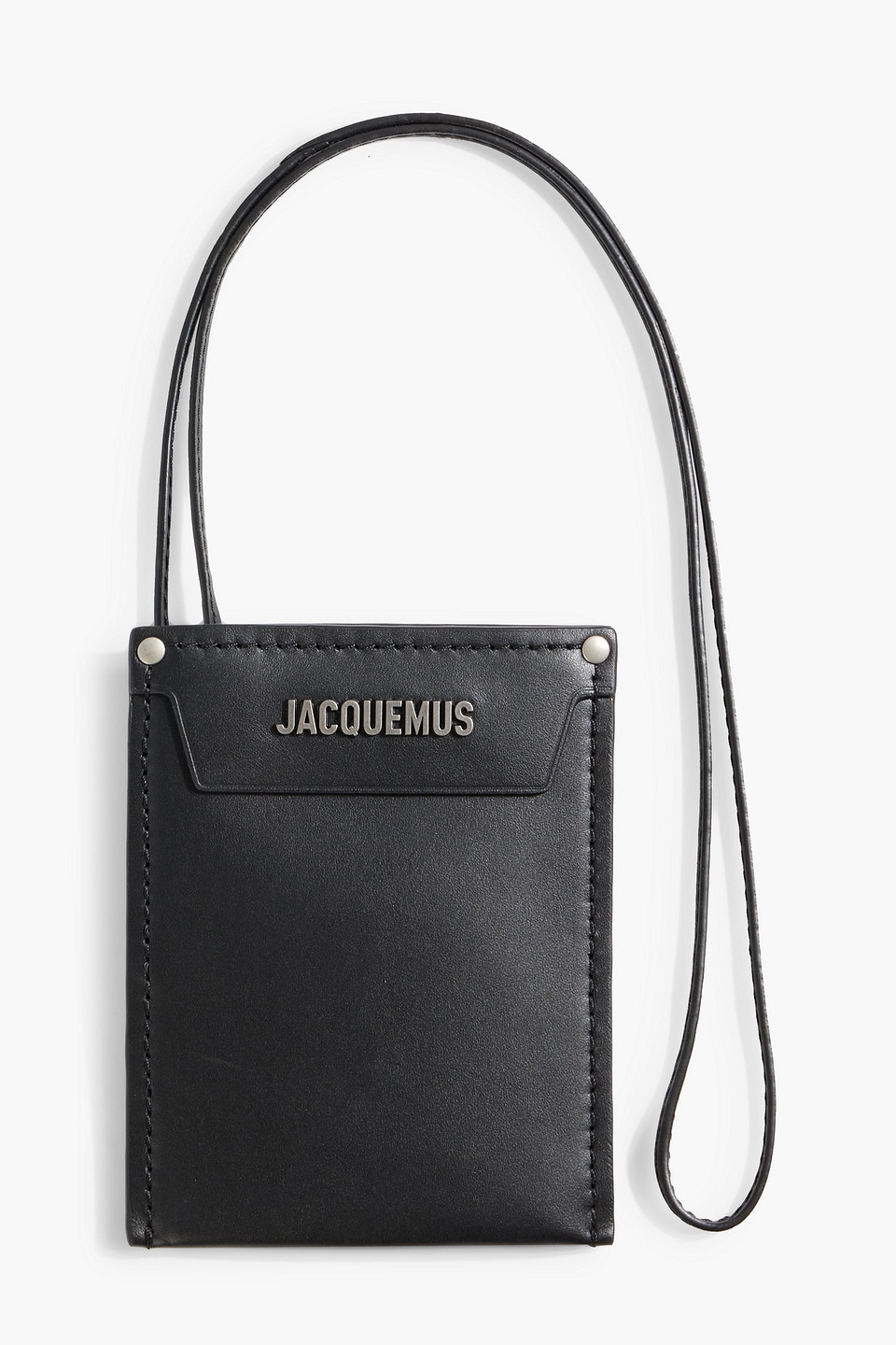 Jacquemus Le Porte Poche Meunier Leather Wallet In Black