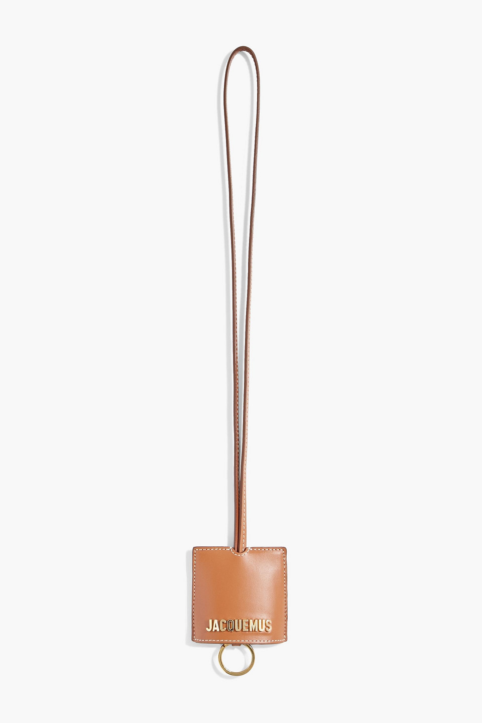 Jacquemus Le Porte Cle Bagage Leather Keychain In Light Brown