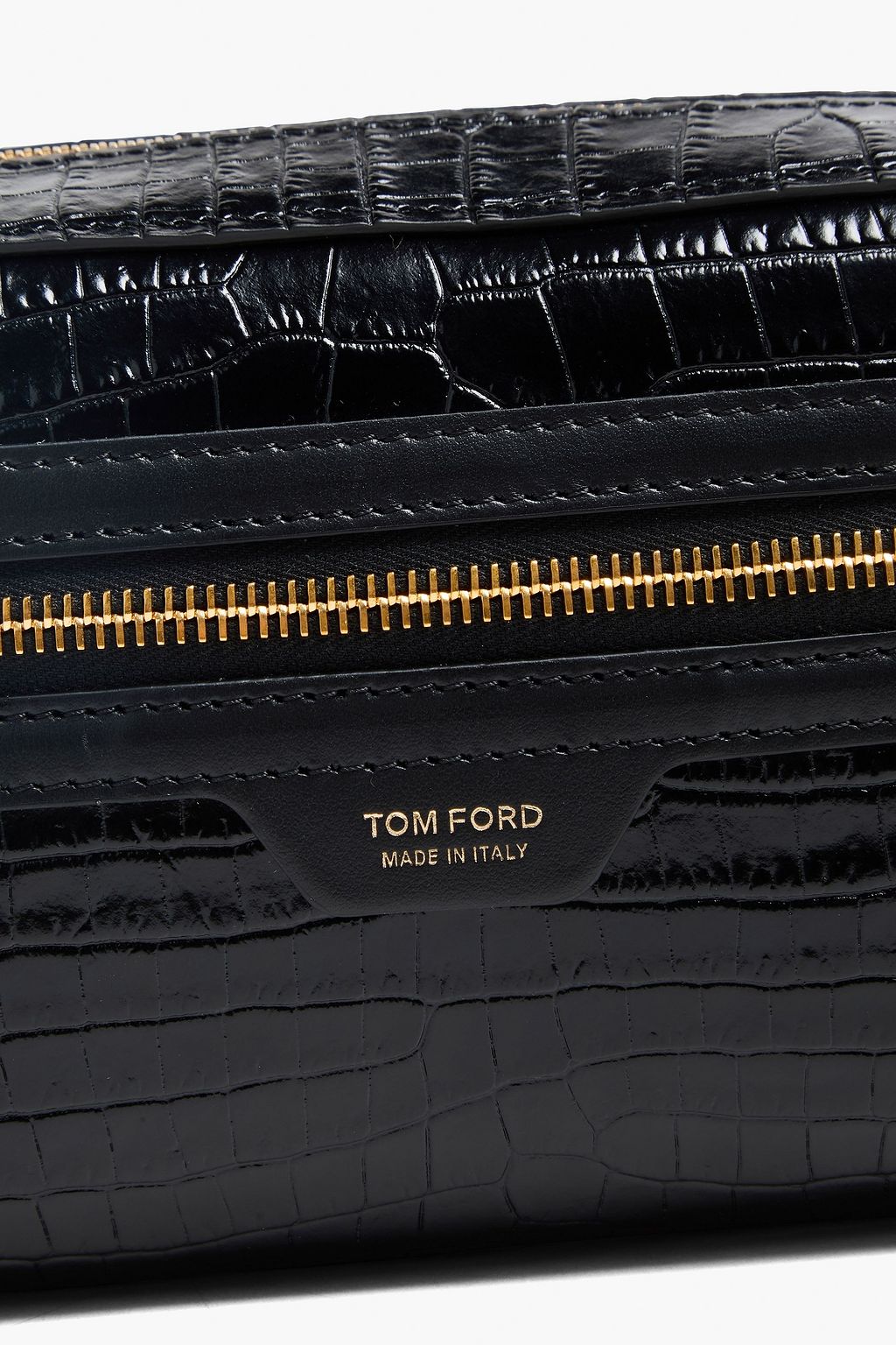 TOM FORD حقيبة أدوات شخصية من الجلد بنقشة جلد التمساح