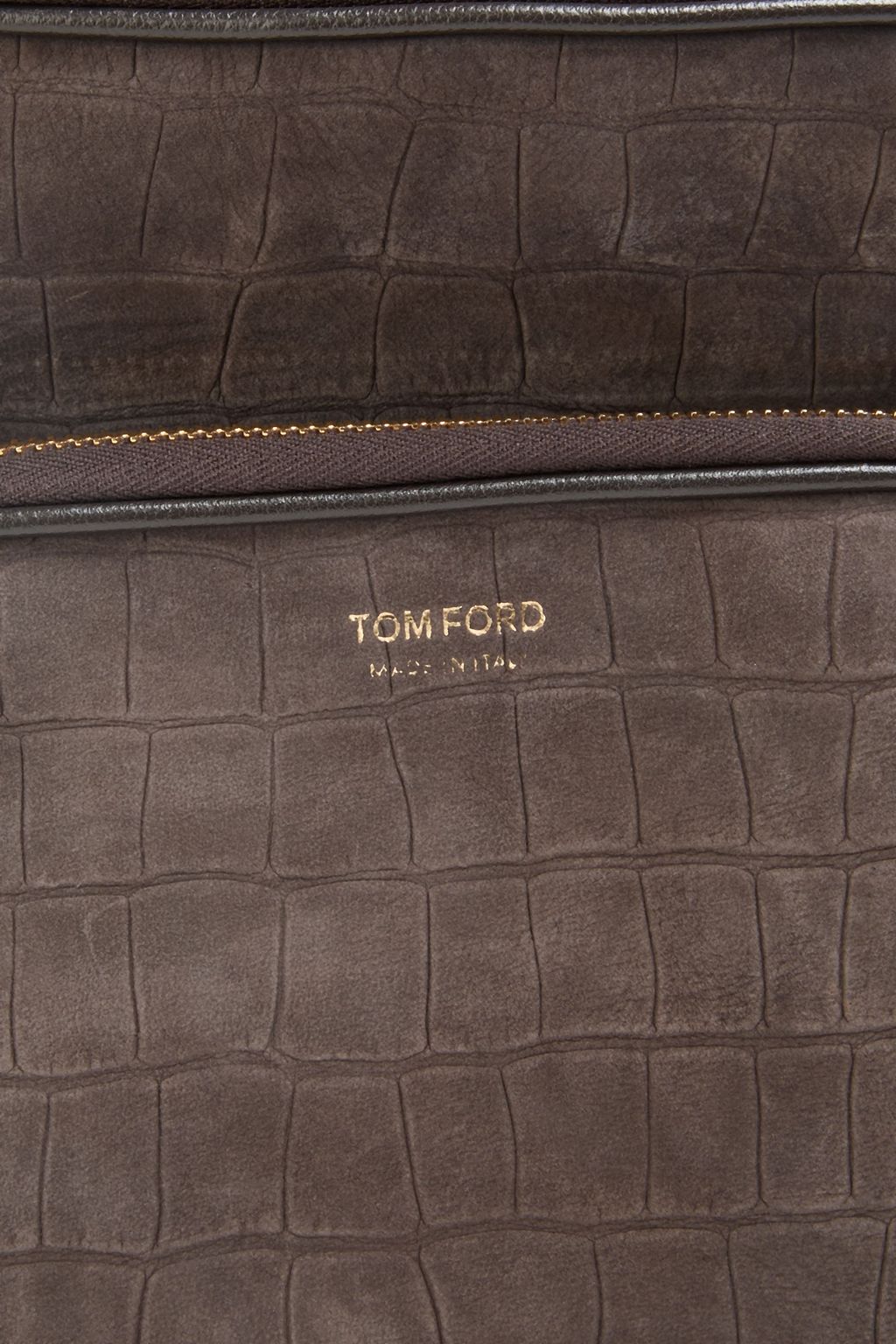 TOM FORD حقيبة ماسنجر من الجلد بنقشة جلد التمساح