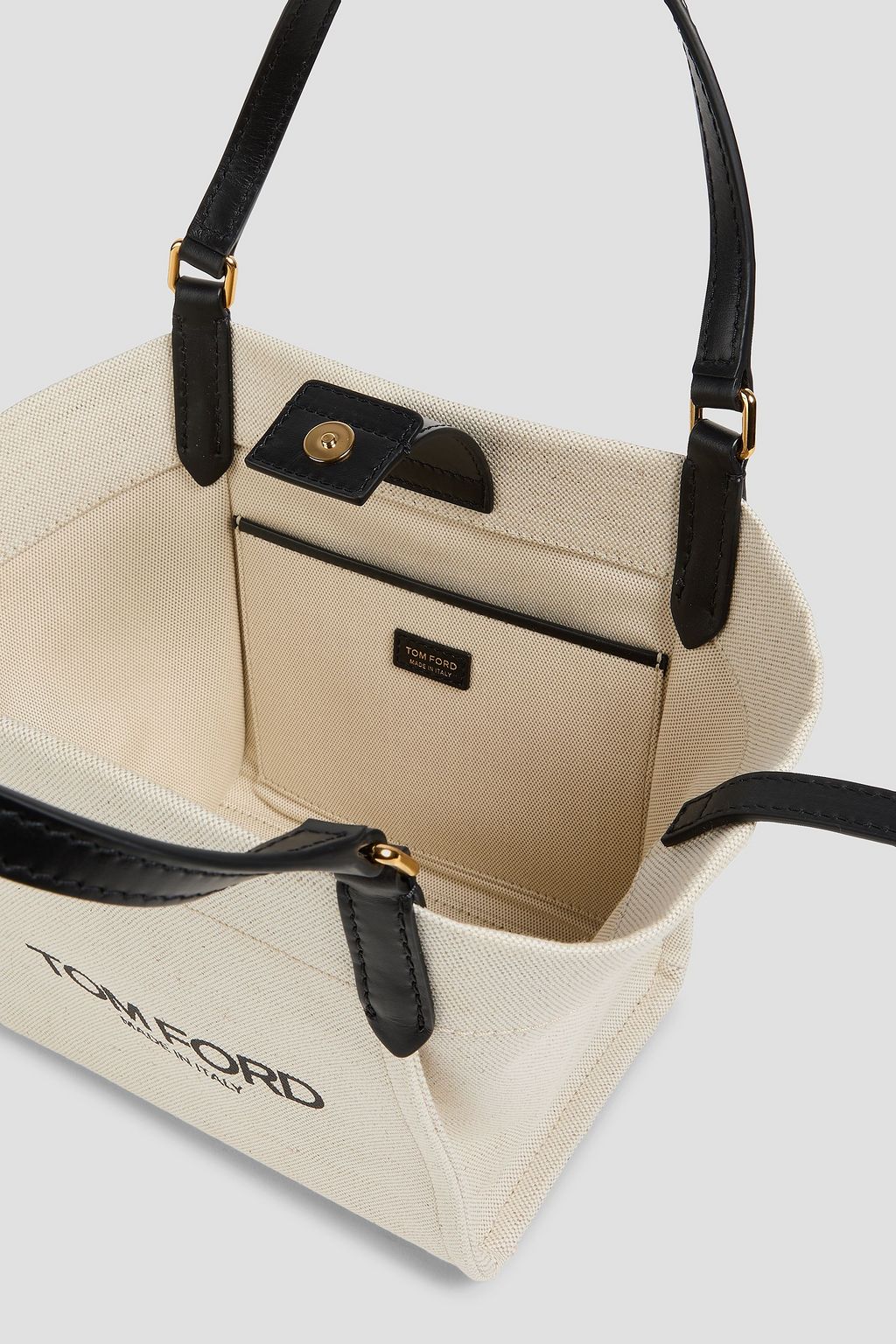 TOM FORD Canvas and leather tote