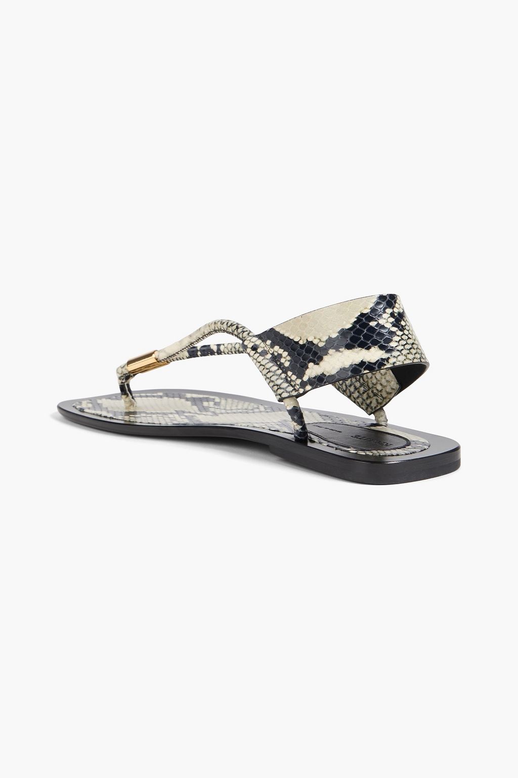 KHAITE Devoe snake-effect leather sandals