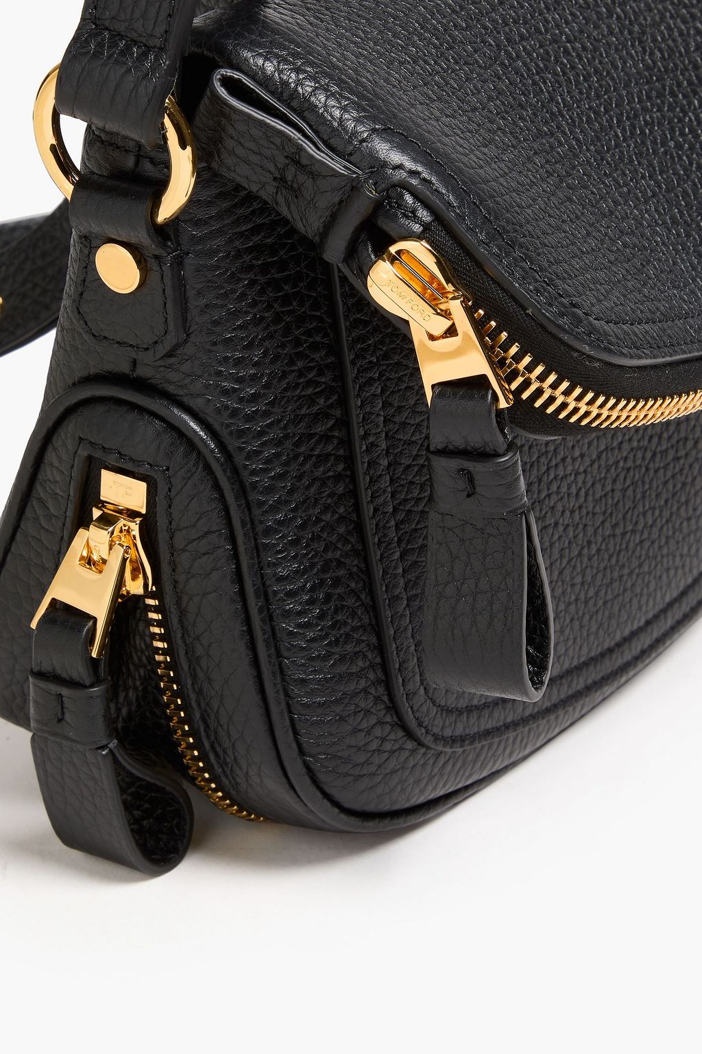 TOM FORD Pebbled-leather cross-body bag