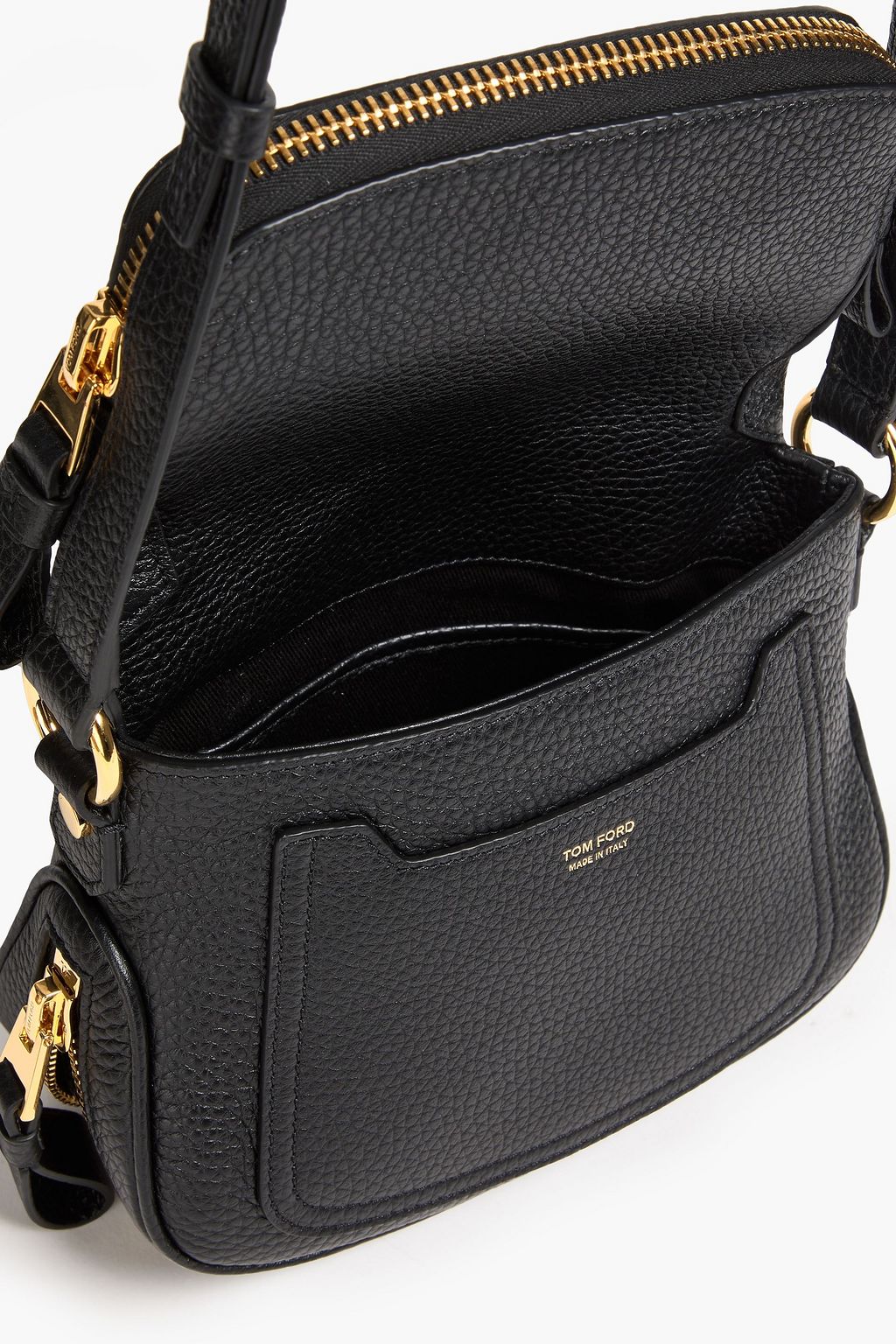 TOM FORD Pebbled-leather cross-body bag
