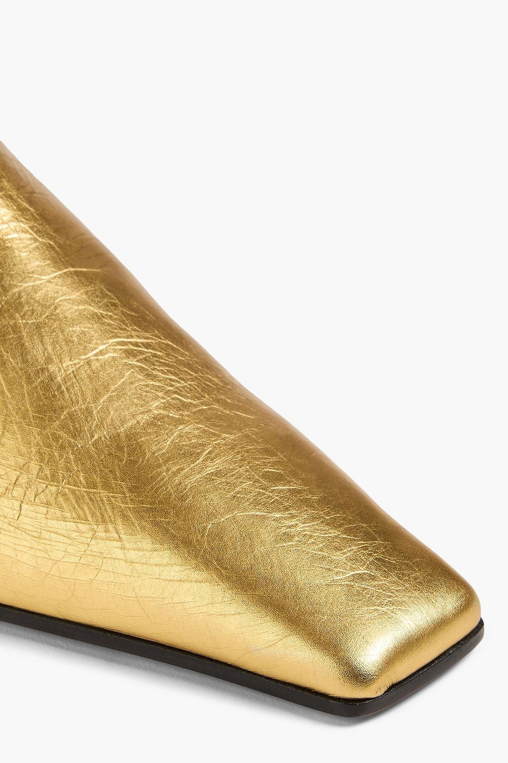 KHAITE Marfa metallic leather ankle boots