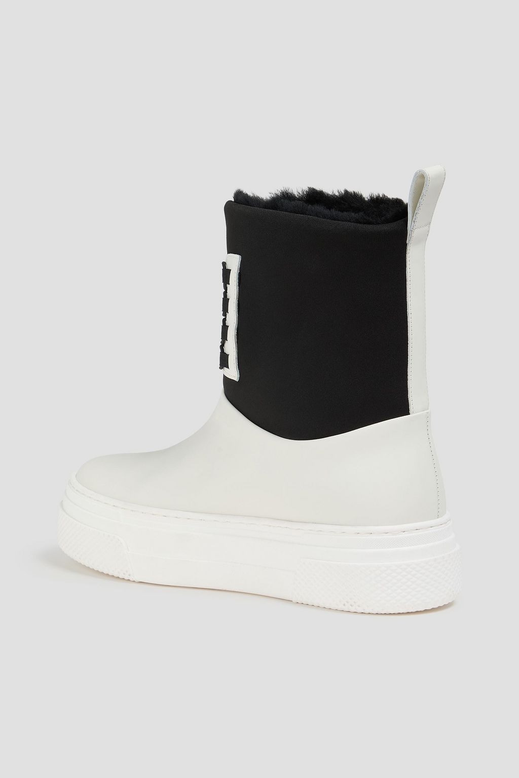 KHAITE レザー&スキューバ スノーブーツ バイカラー