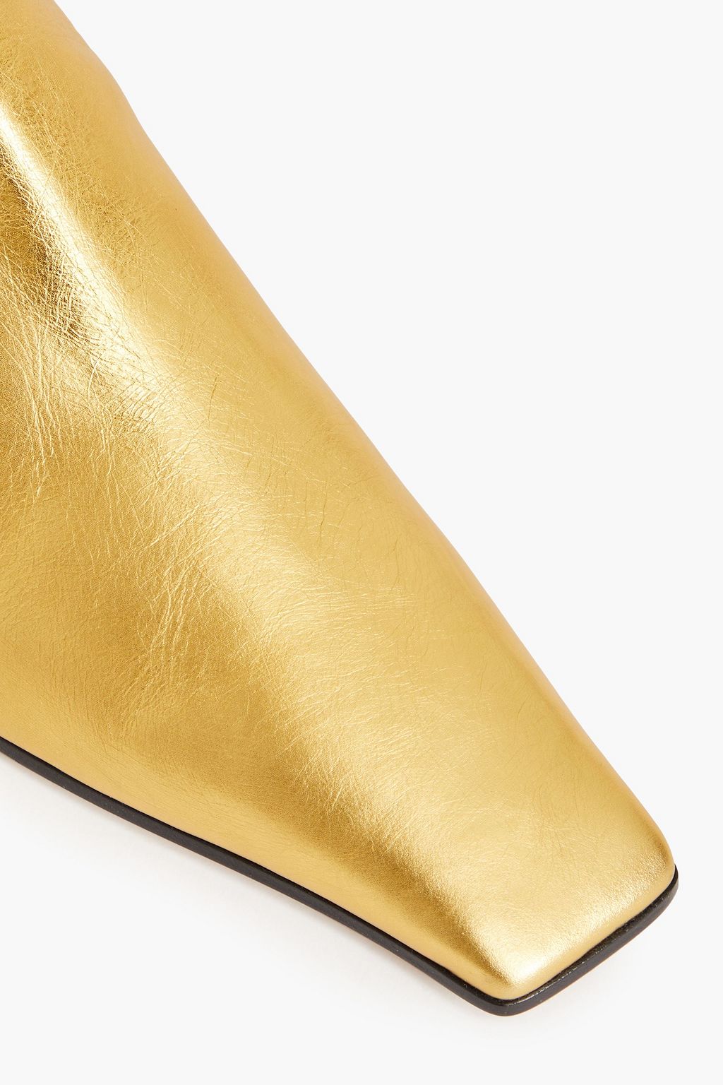 KHAITE Marfa metallic leather thigh boots
