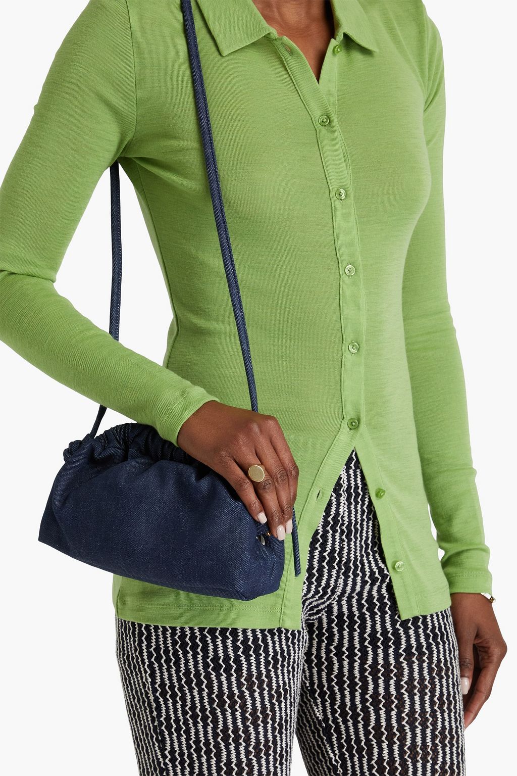 MANSUR GAVRIEL Denim clutch
