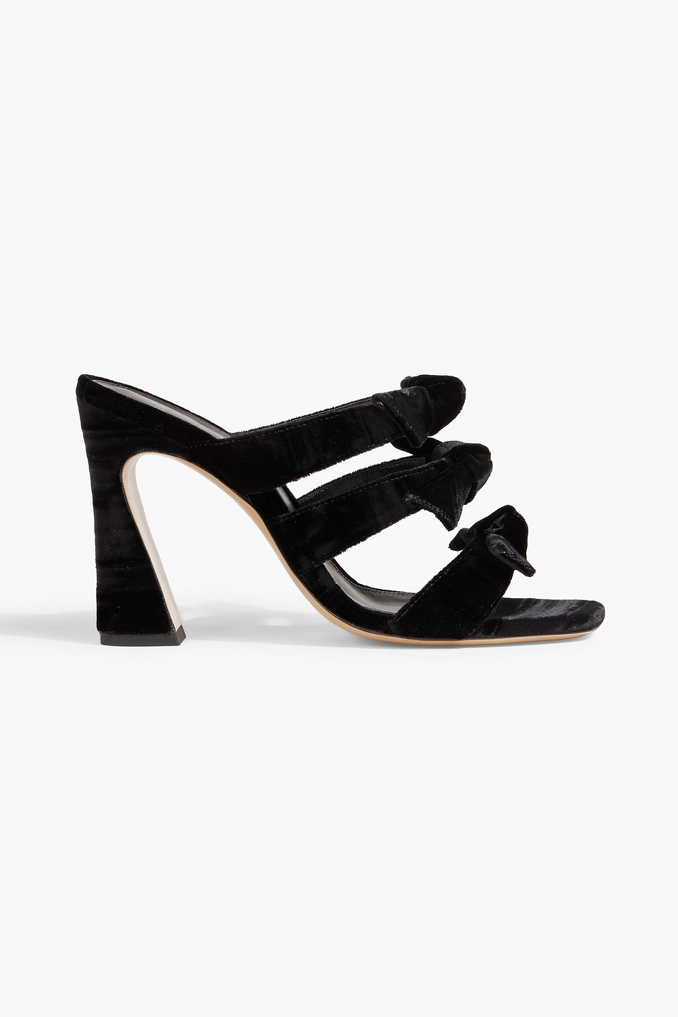 Lolita 90 bow-detailed velvet sandals