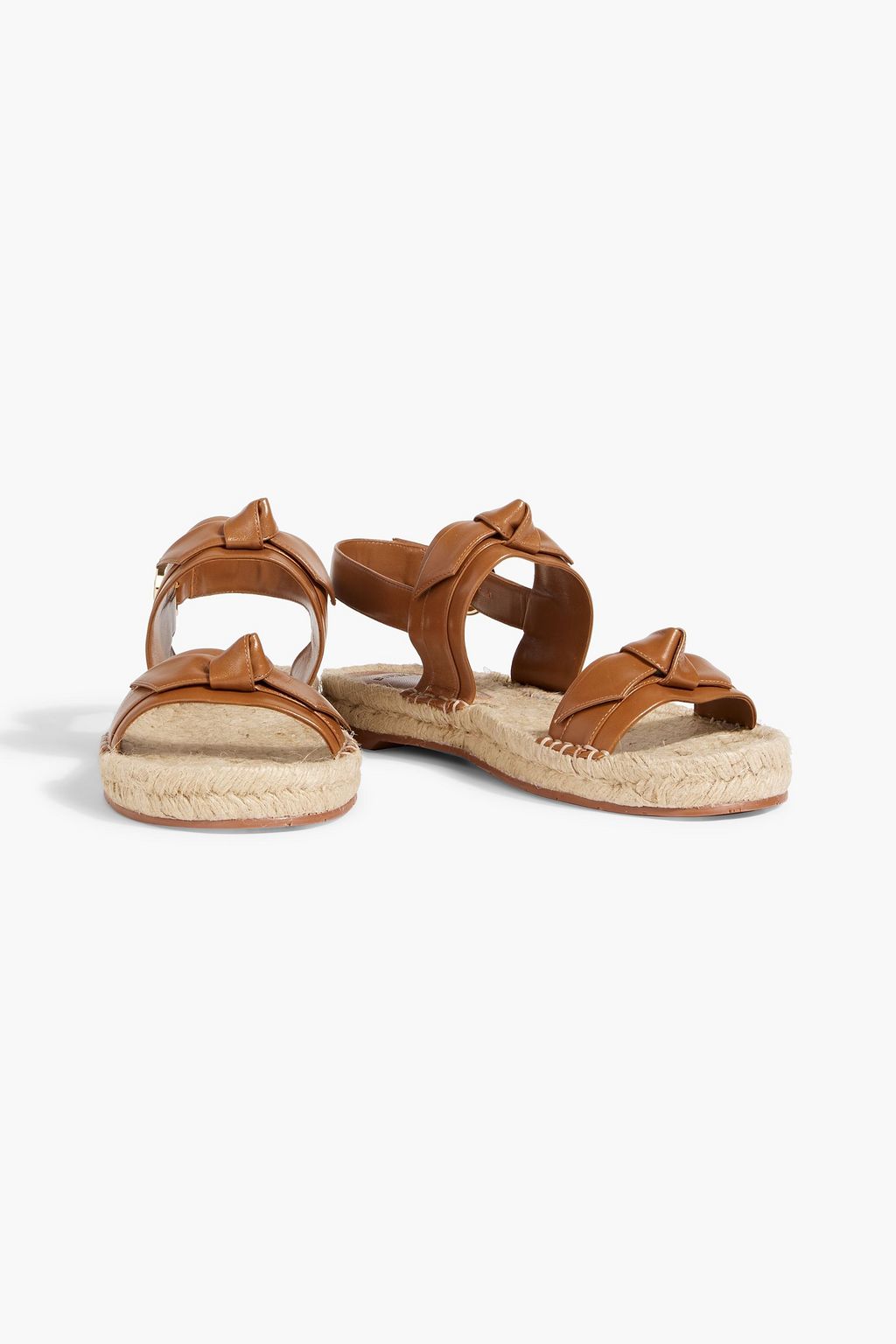 ALEXANDRE BIRMAN Clarita Espadrille-Slingback-Sandalen aus Leder mit Schleife