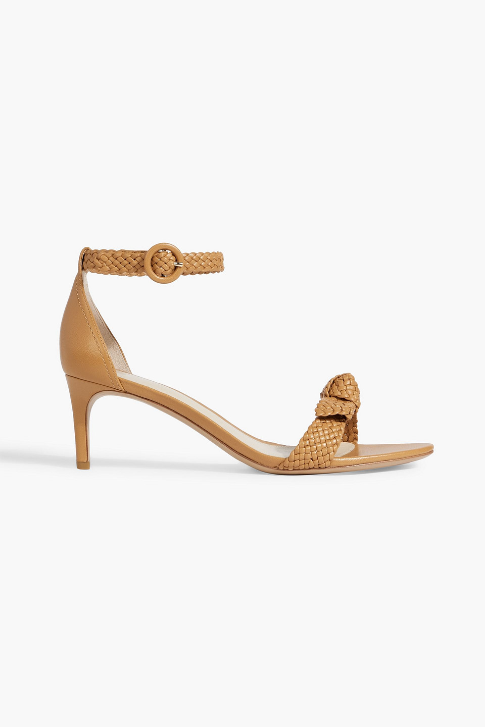 Alexandre Birman Clarita Tresse 60 Woven Leather Sandal In Sand