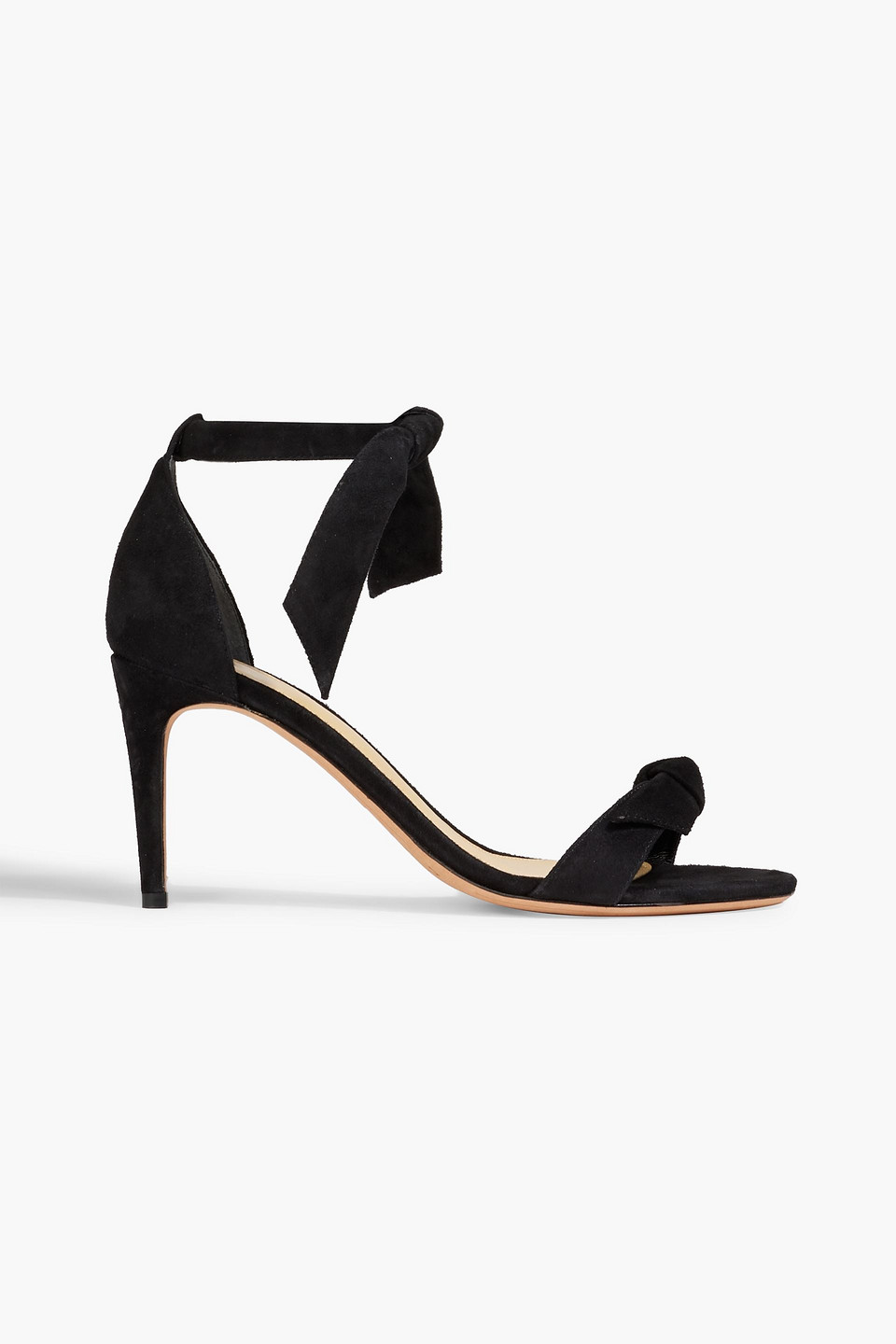 Clarita 75 bow-detailed suede sandals