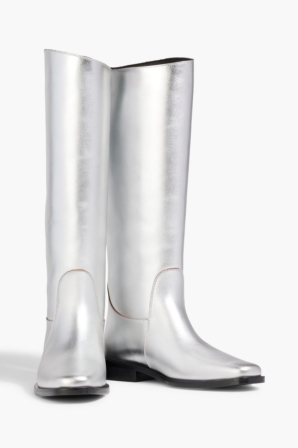 KHAITE Wooster metallic leather boots