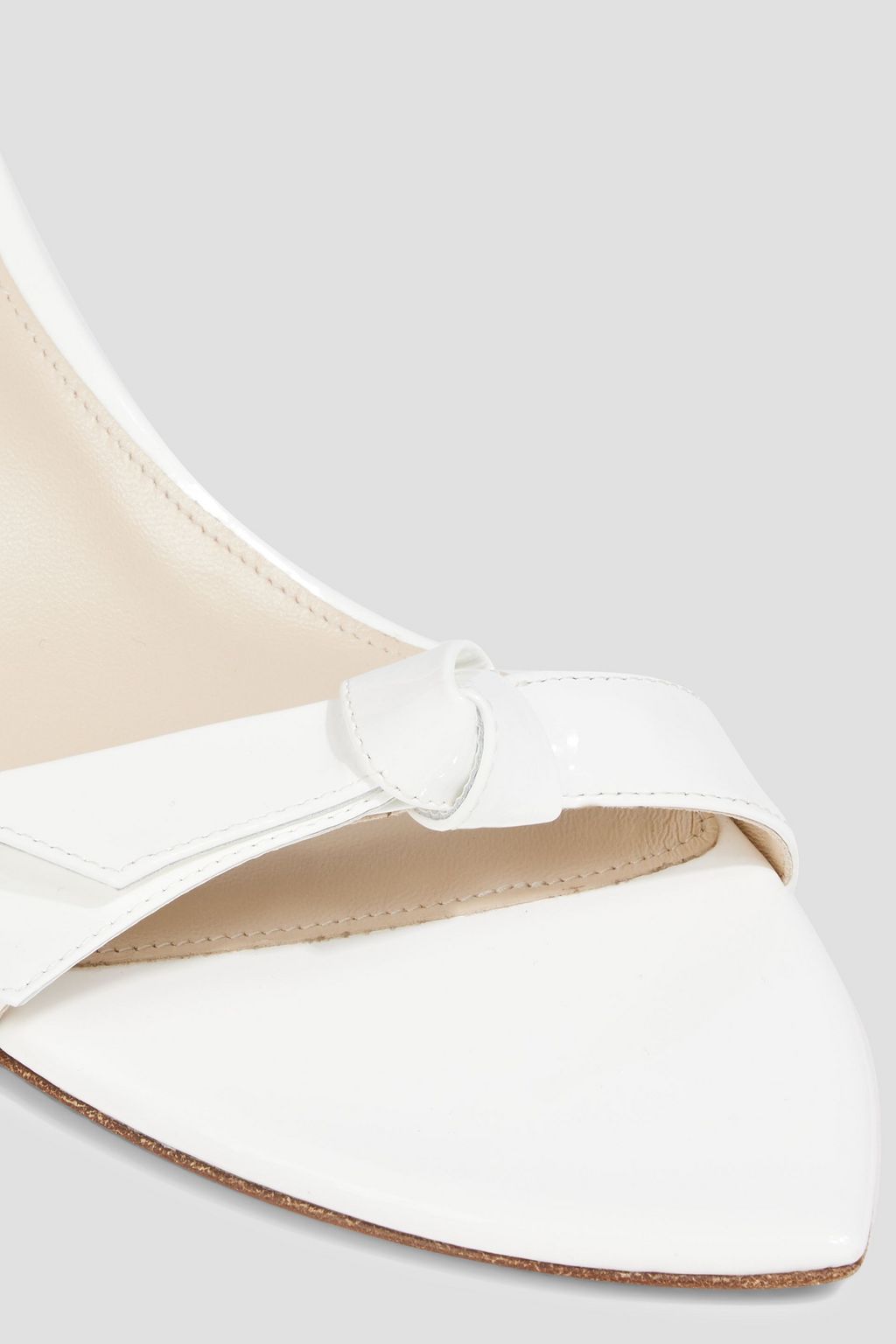 ALEXANDRE BIRMAN Clarita 60 パテントレザー サンダル リボン付き