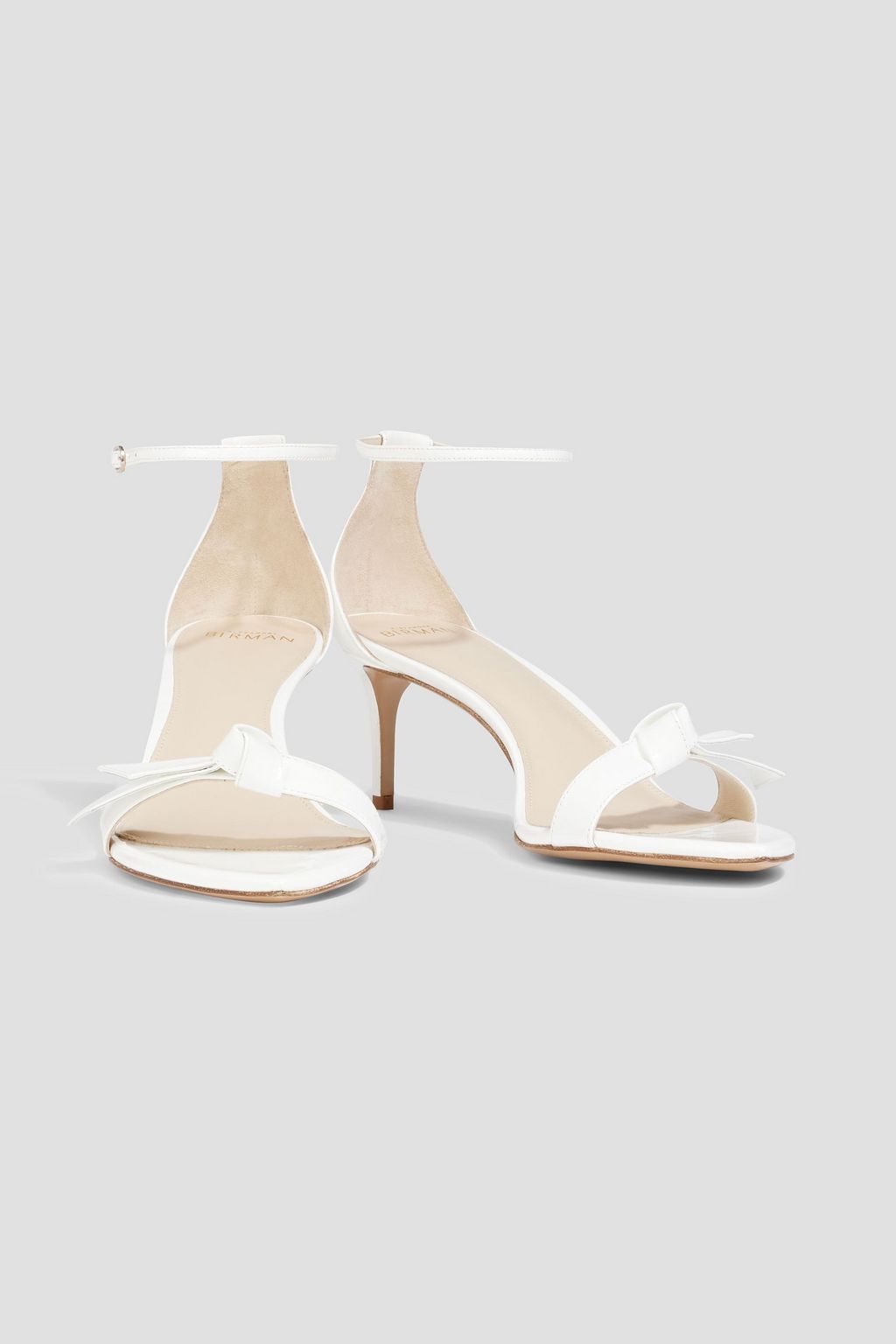 ALEXANDRE BIRMAN Clarita 60 パテントレザー サンダル リボン付き