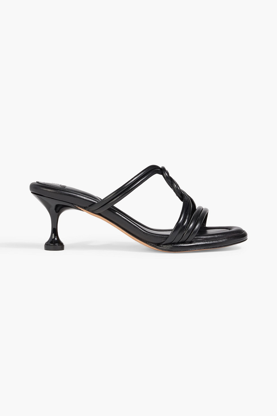 Alexandre Birman City Vicky 60 Knotted Leather Mules In Black