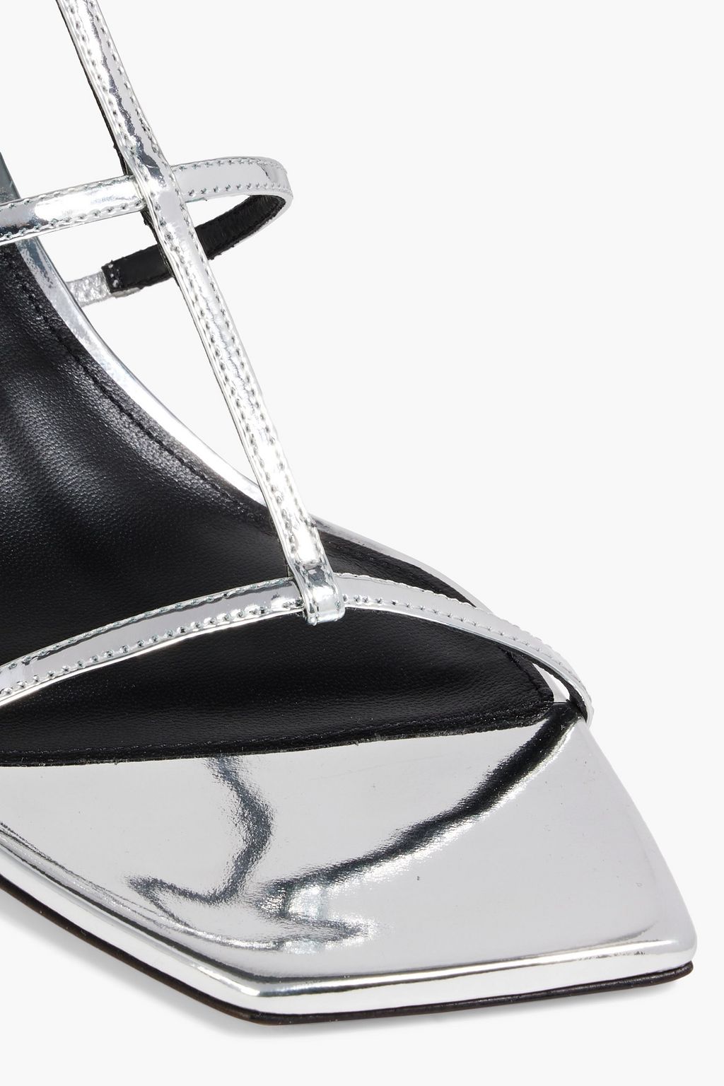 ALEXANDRE BIRMAN Amanda 60 mirrored-leather sandals