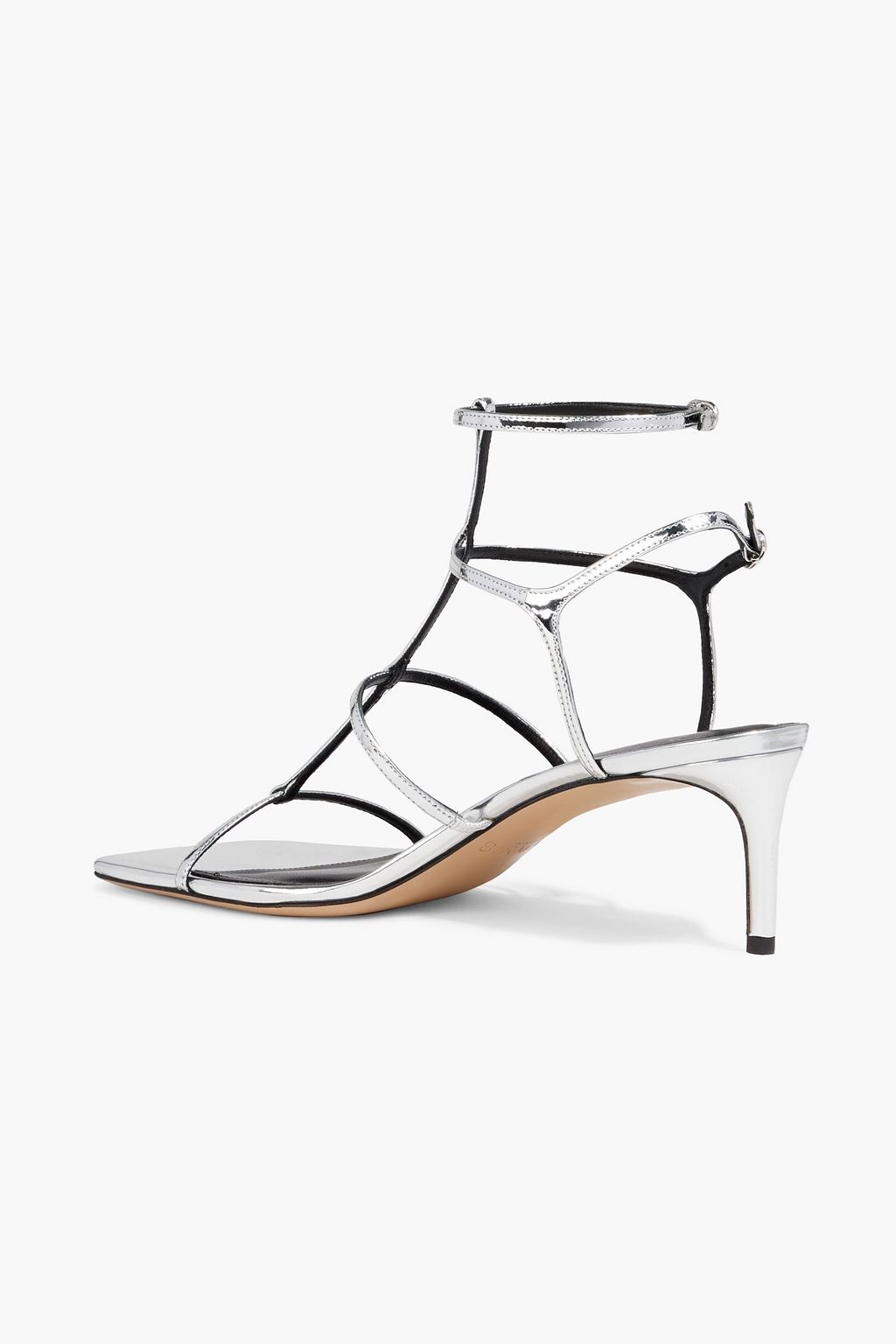 ALEXANDRE BIRMAN Amanda 60 mirrored-leather sandals