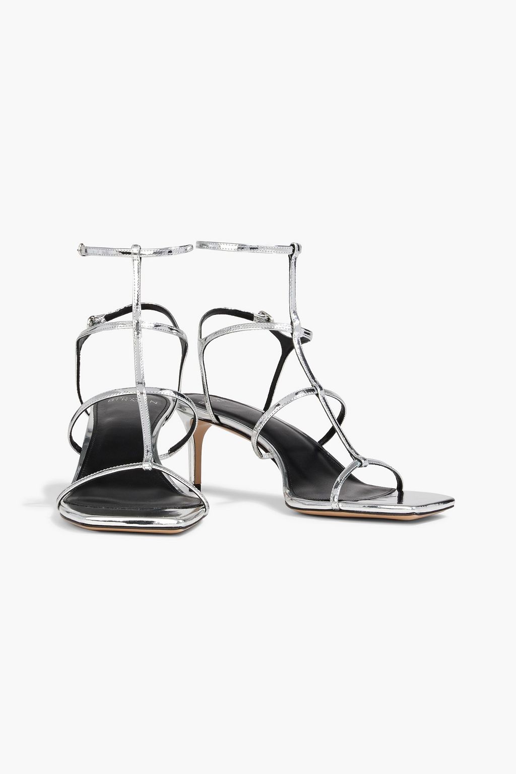 ALEXANDRE BIRMAN Amanda 60 mirrored-leather sandals
