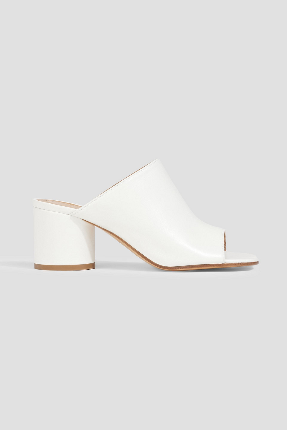 Maison Margiela White Hannah Peep Toe Mules In Leather