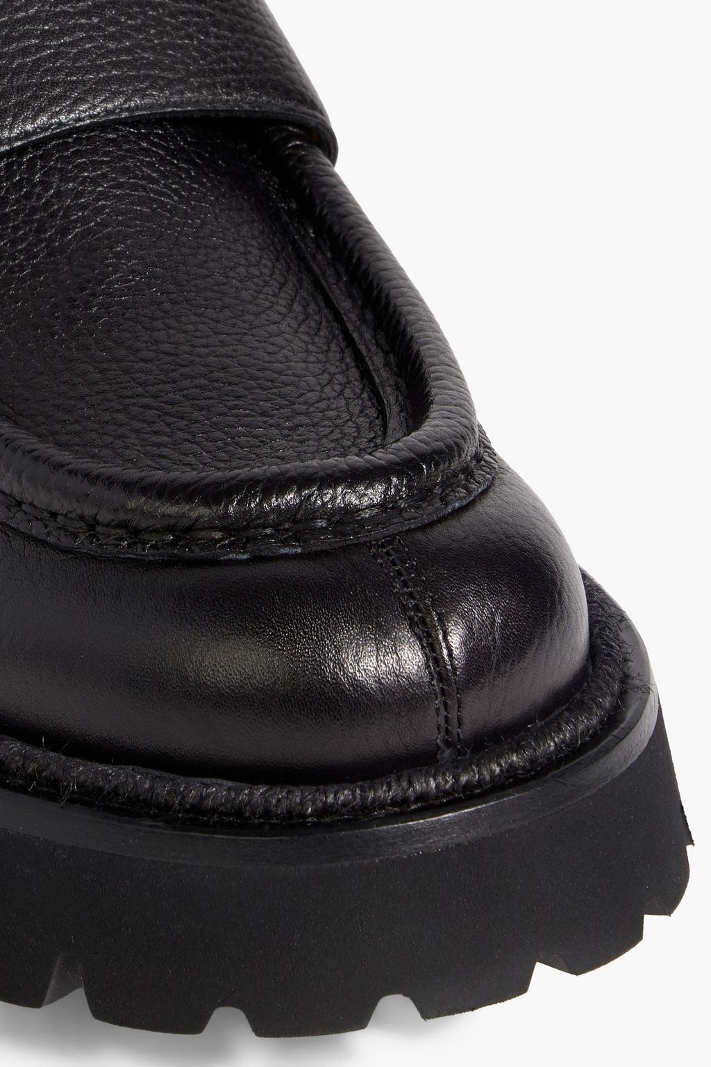 FERRAGAMO Gionny pebbled-leather monk-strap shoes