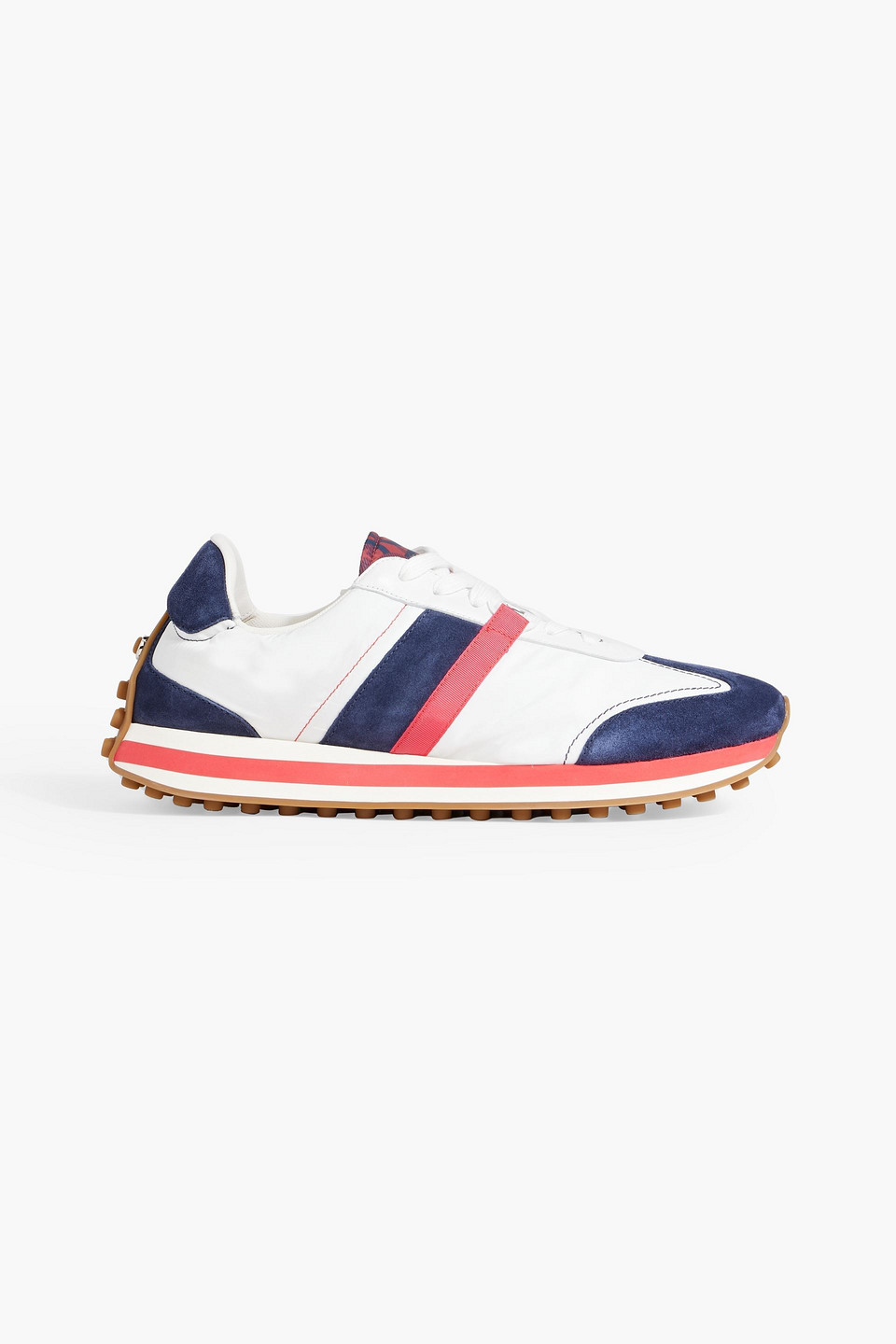 Ferragamo Iulio Suede Sneaker In Navy