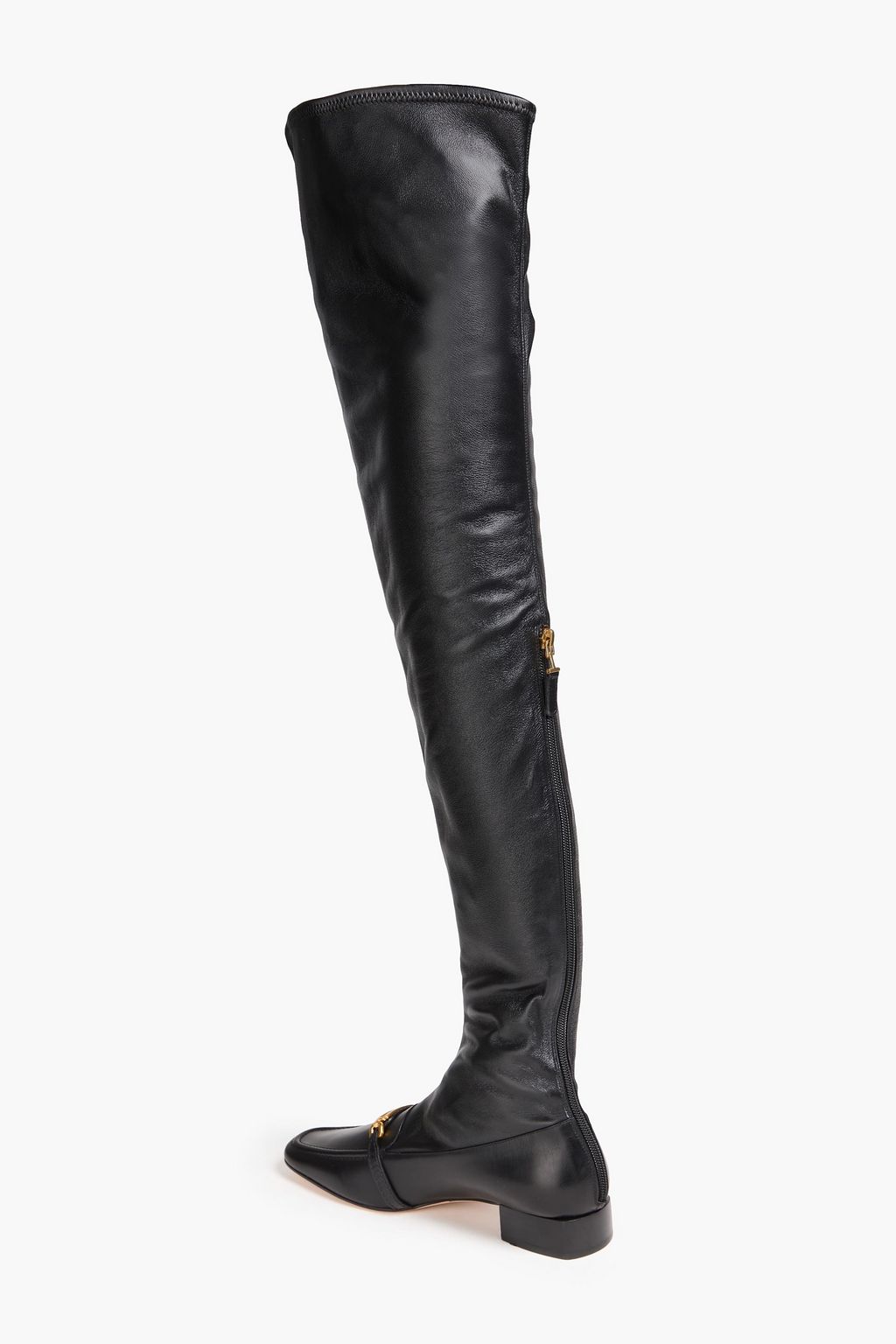 TOM FORD Embellished leather thigh boots