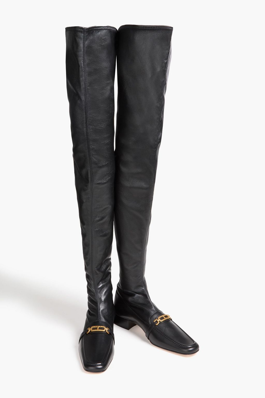 TOM FORD Embellished leather thigh boots