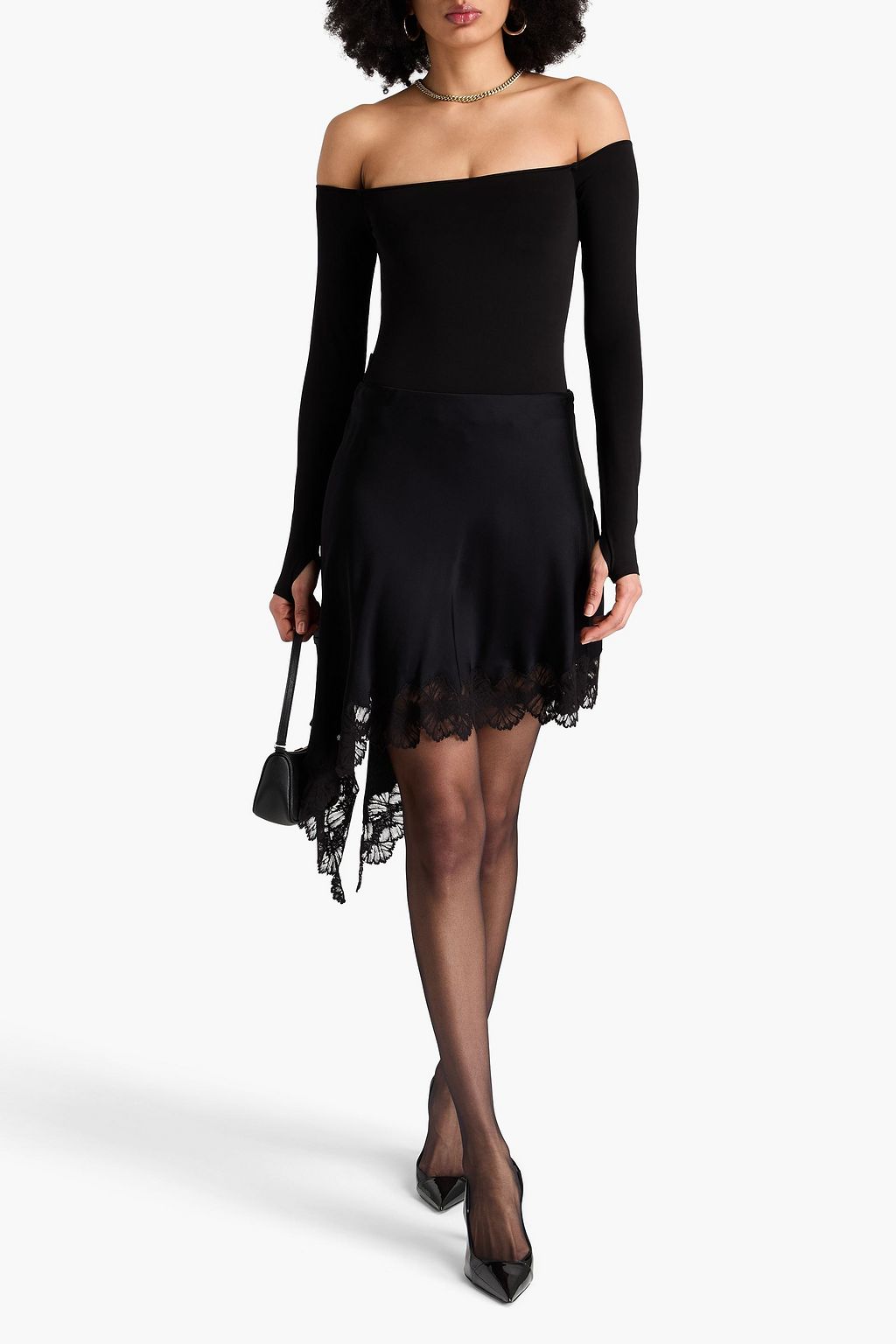 ALICE + OLIVIA Anna off-the-shoulder stretch-jersey bodysuit