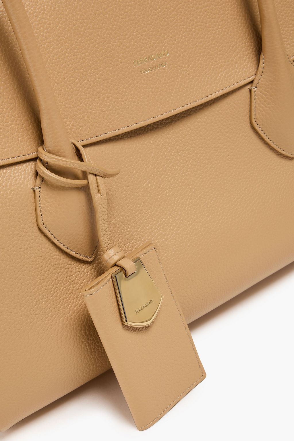 FERRAGAMO Firenze pebbled-leather tote