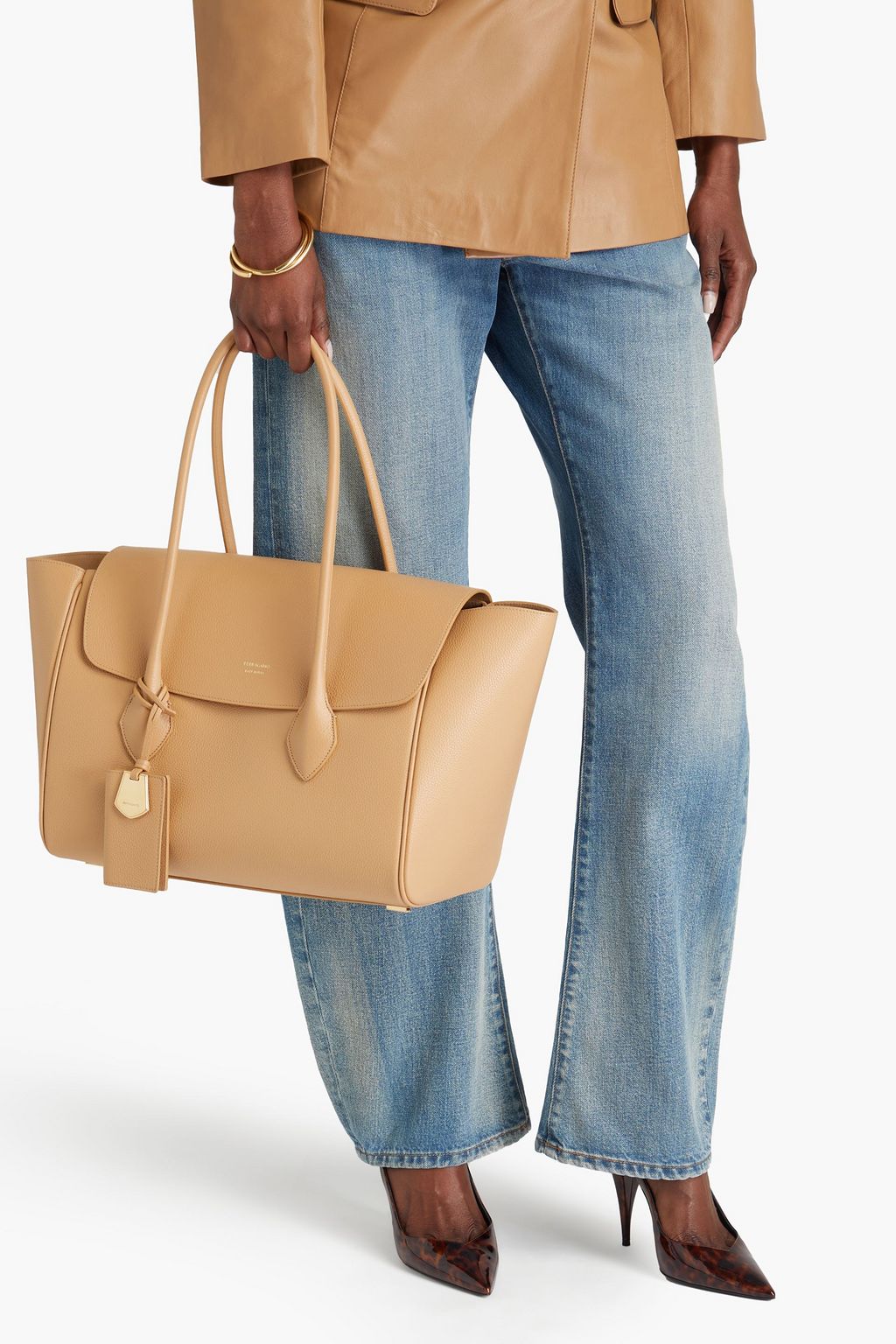 FERRAGAMO Firenze pebbled-leather tote