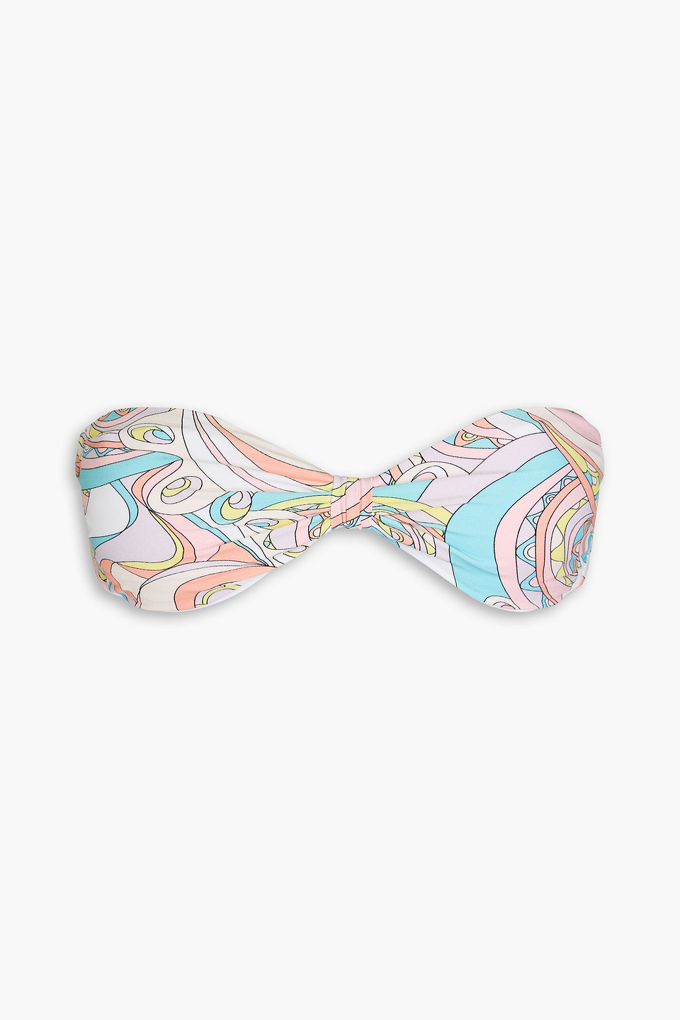 Melissa Odabash Stockholm Ruched Bandeau Bikini Top In Pastel Pink