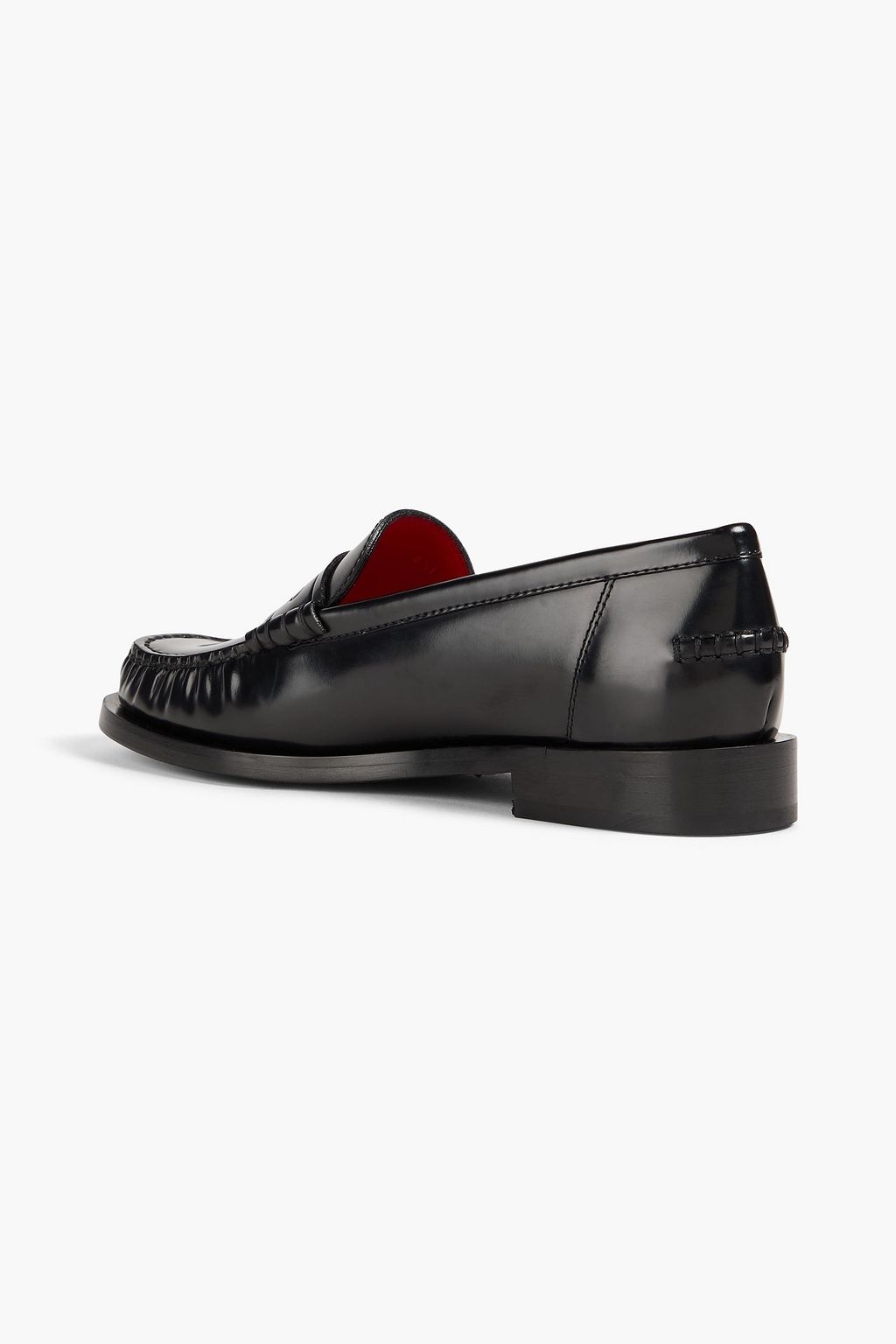 FERRAGAMO حذاء لوفر من الجلد اللامع منقوش