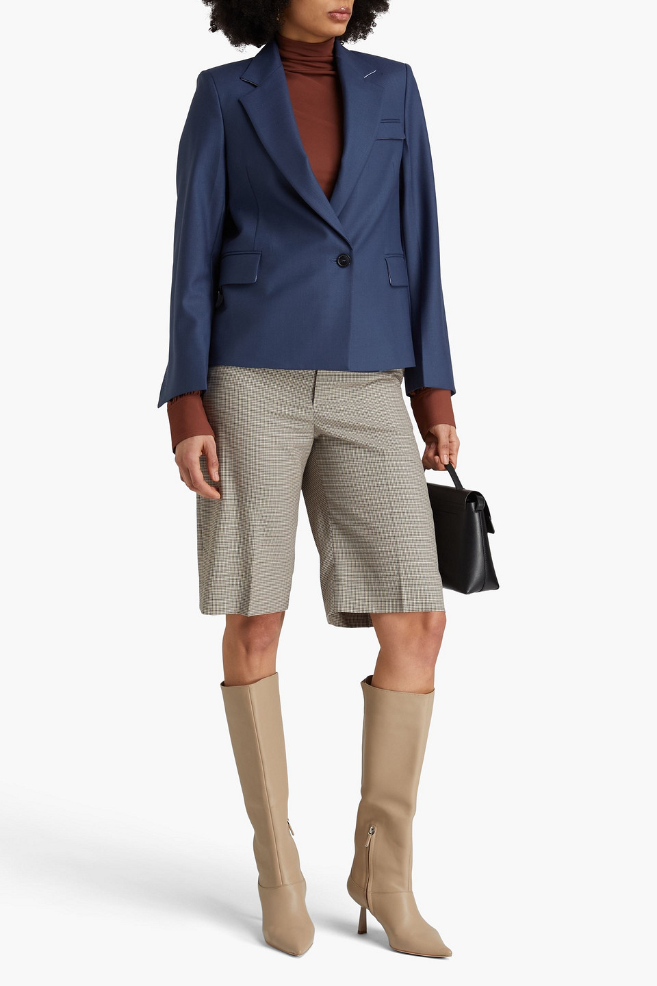 Victoria Beckham Blazer Aus Twill In Marineblau