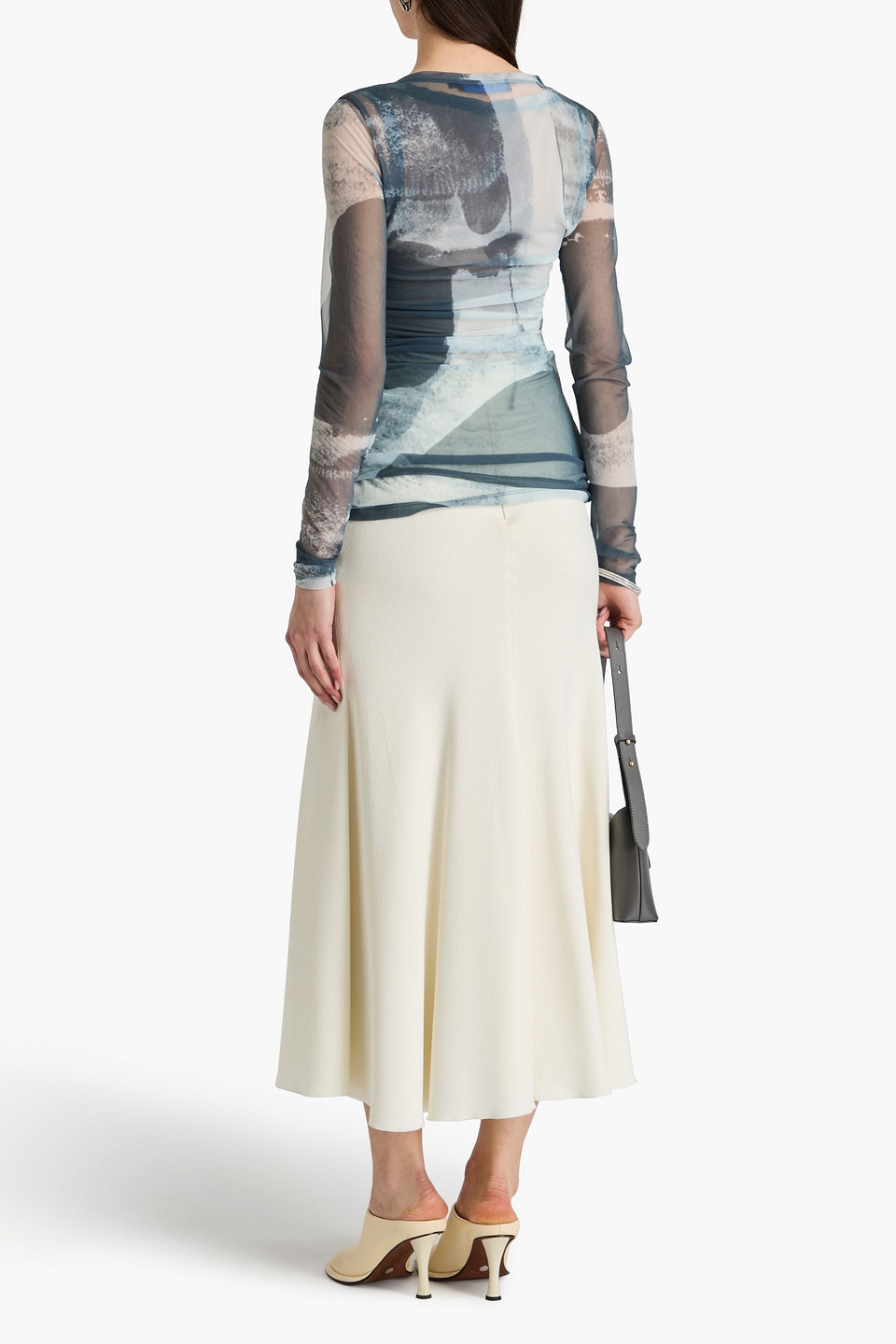 PROENZA SCHOULER AMBER PRINTED JERSEY TOP