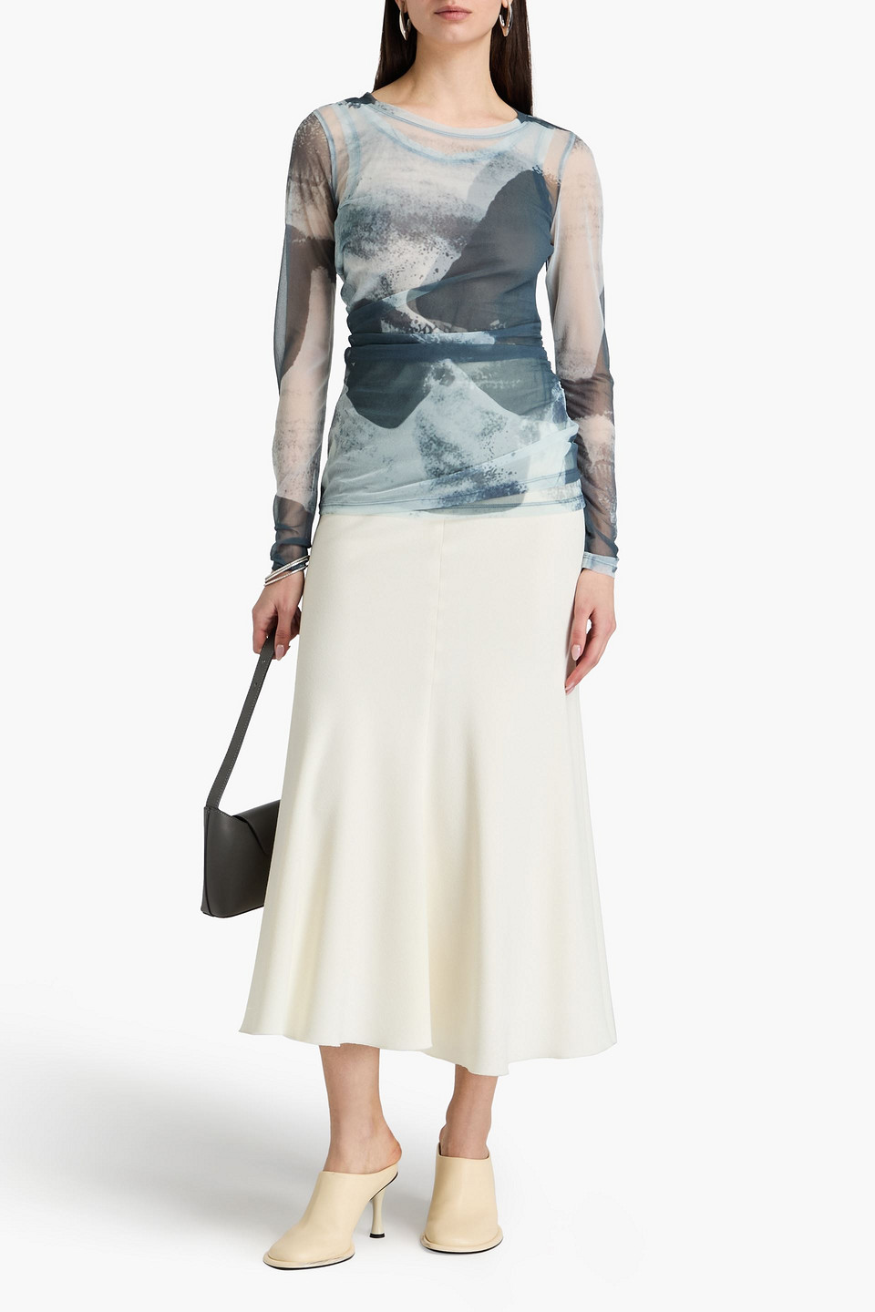 PROENZA SCHOULER AMBER PRINTED JERSEY TOP