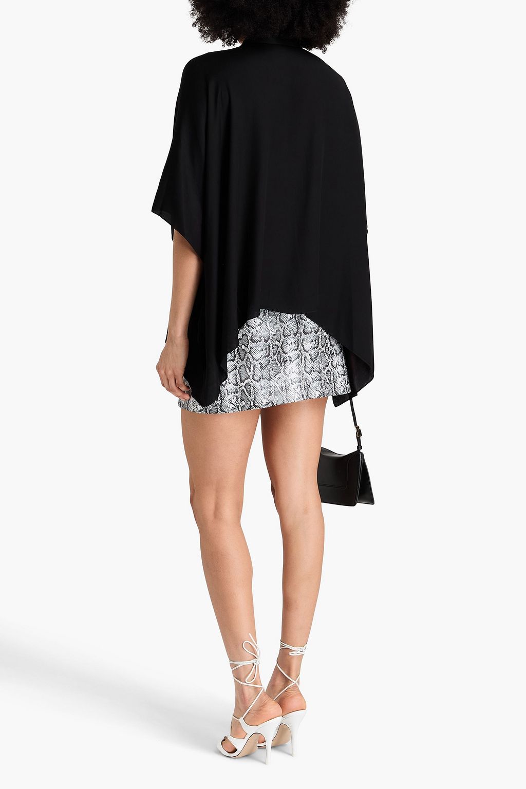 ALICE + OLIVIA Deanne asymmetric twill shirt