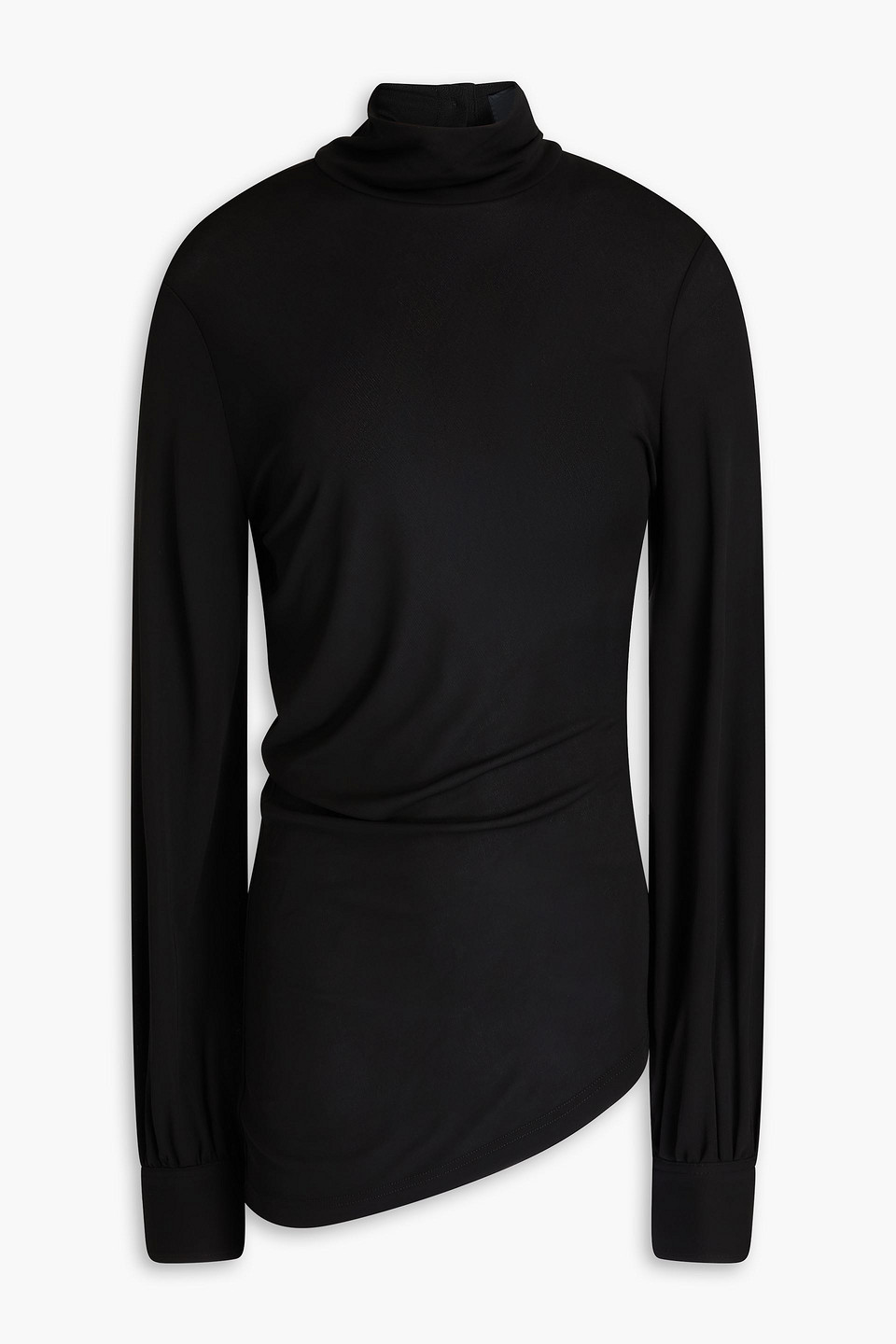 PROENZA SCHOULER SONIA ASYMMETRIC JERSEY TURTLENECK TOP